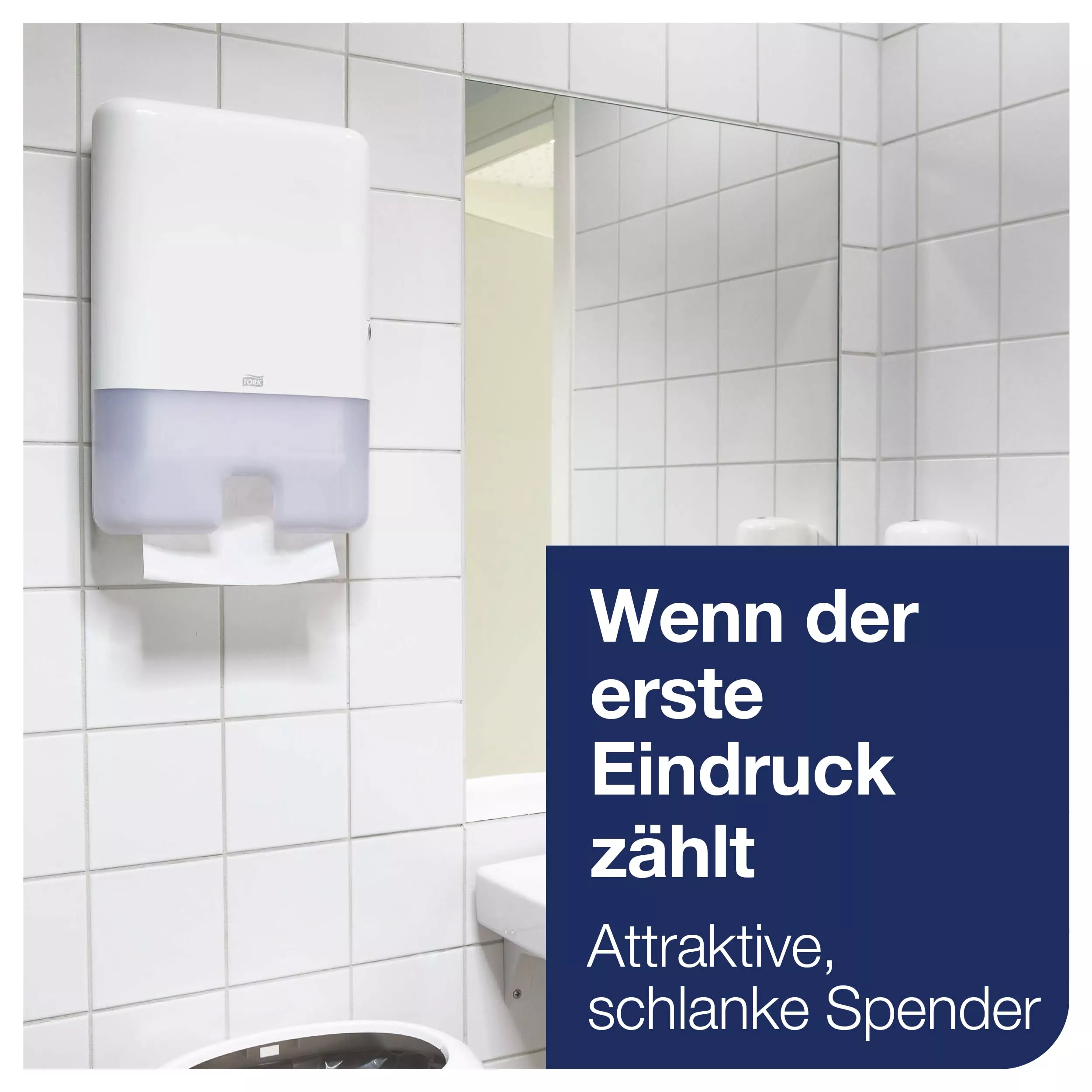 Tork Xpress® Spender für Multifold-Handtücher Weiß H2, Einzeltuchentnahme, Elevation Design, 552000