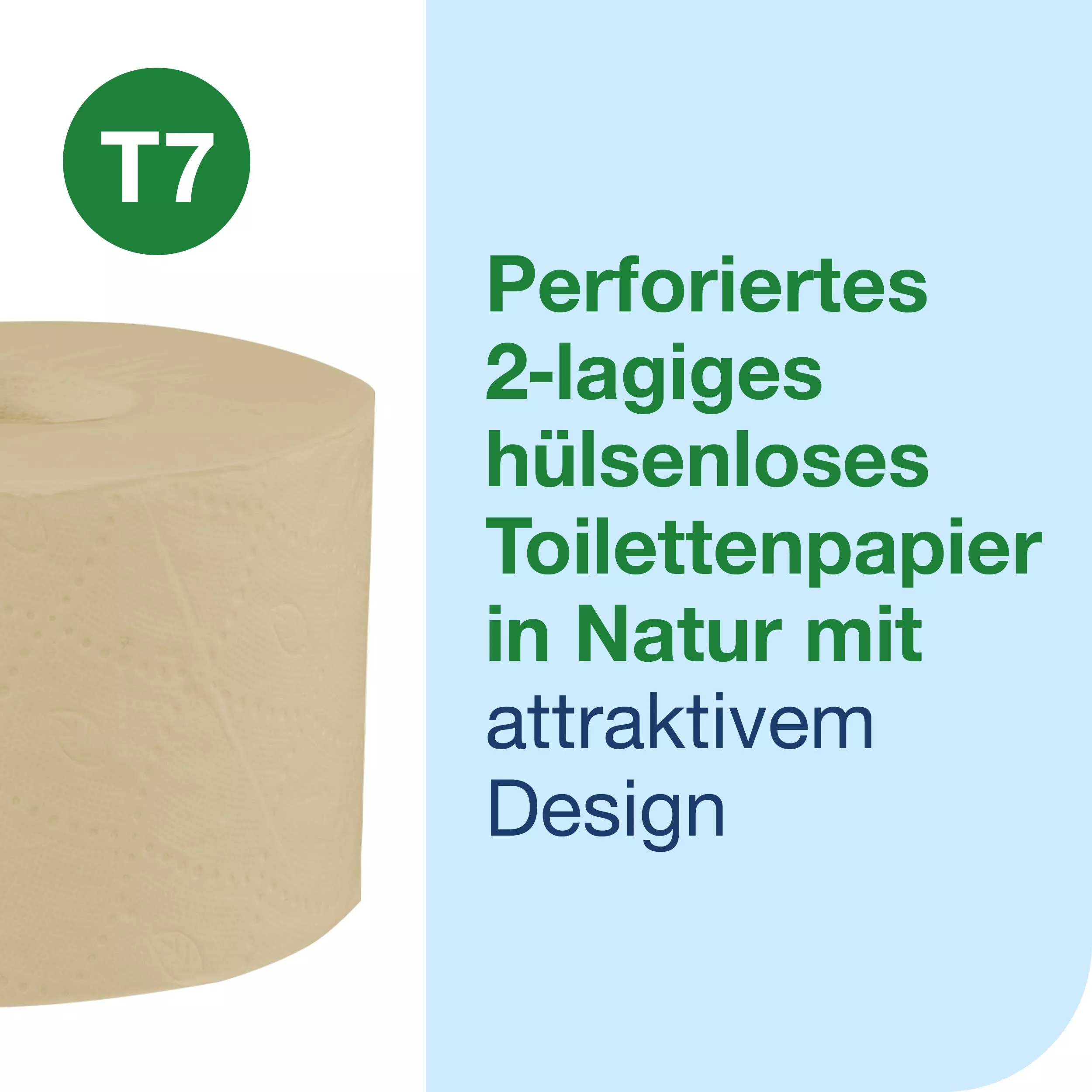 Tork OptiServe® Hülsenloses Toilettenpapier Natur T7, Advanced, 2‑lagig, 24 × 820 Blatt, 472640
