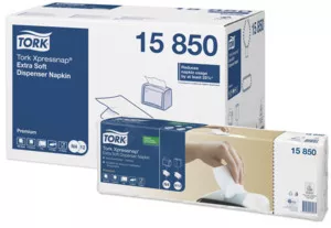 Tork Xpressnap® Extra Soft Weiße Spenderserviette (2-lag - 1/2Falz) (1 Karton = 8000 Stück)