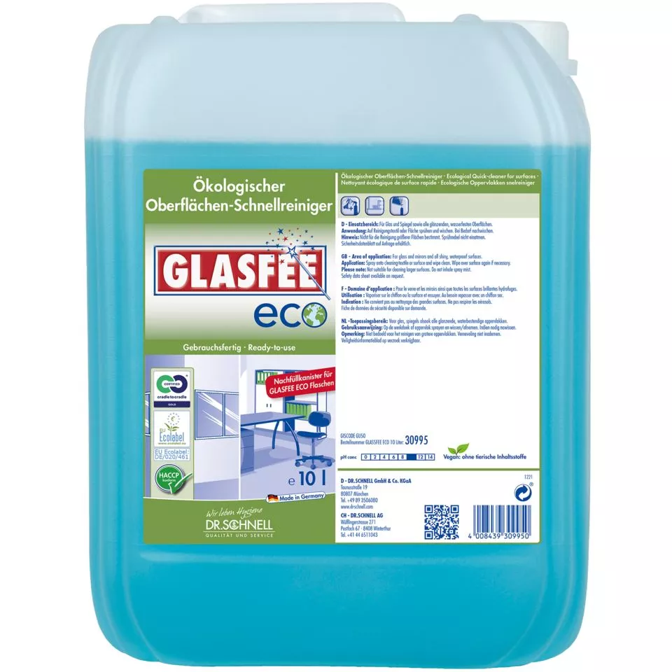 Oberflächenreiniger, Glasreiniger, Eco, Gebrauchsfertig, 10 L