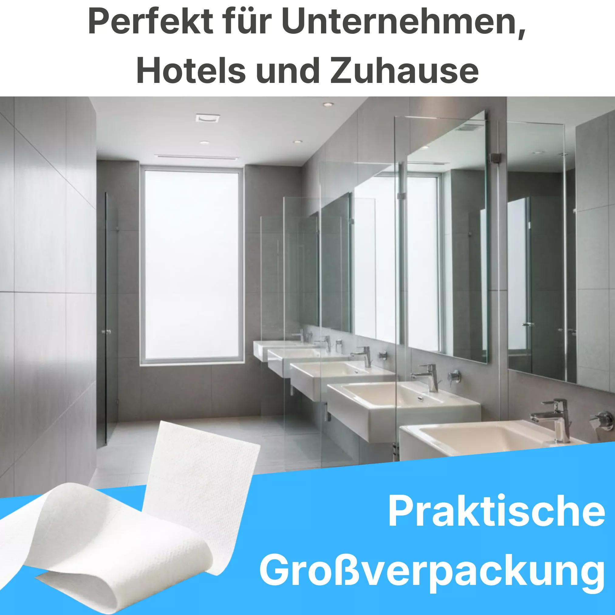 Cleanclub Toilettenpapier Basic 2-lagig - hochweiss - 8x250 Blatt 64 Rollen