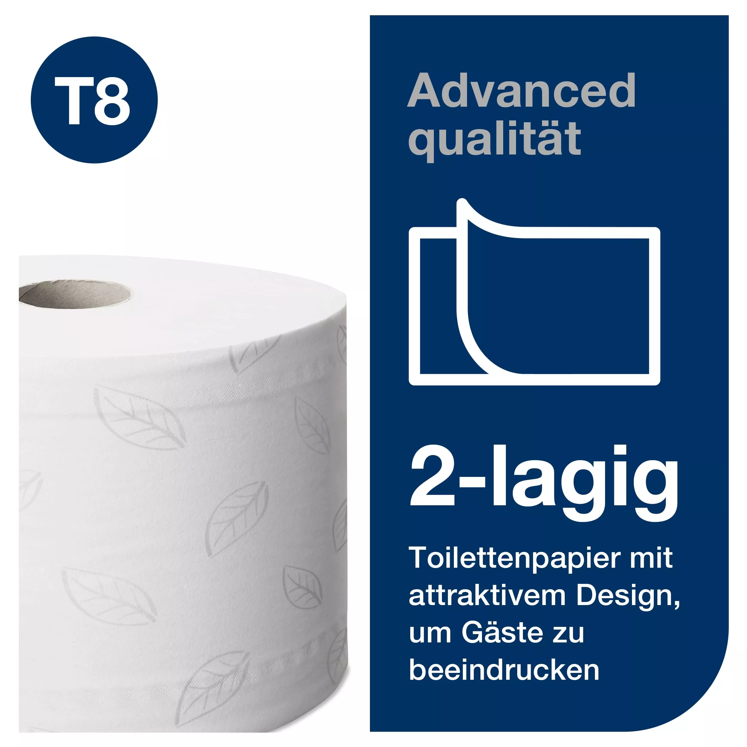 Tork SmartOne® Toilettenpapier Weiß T8, Advanced, 2-lagig, 6 × 1.150 Blatt, 472242