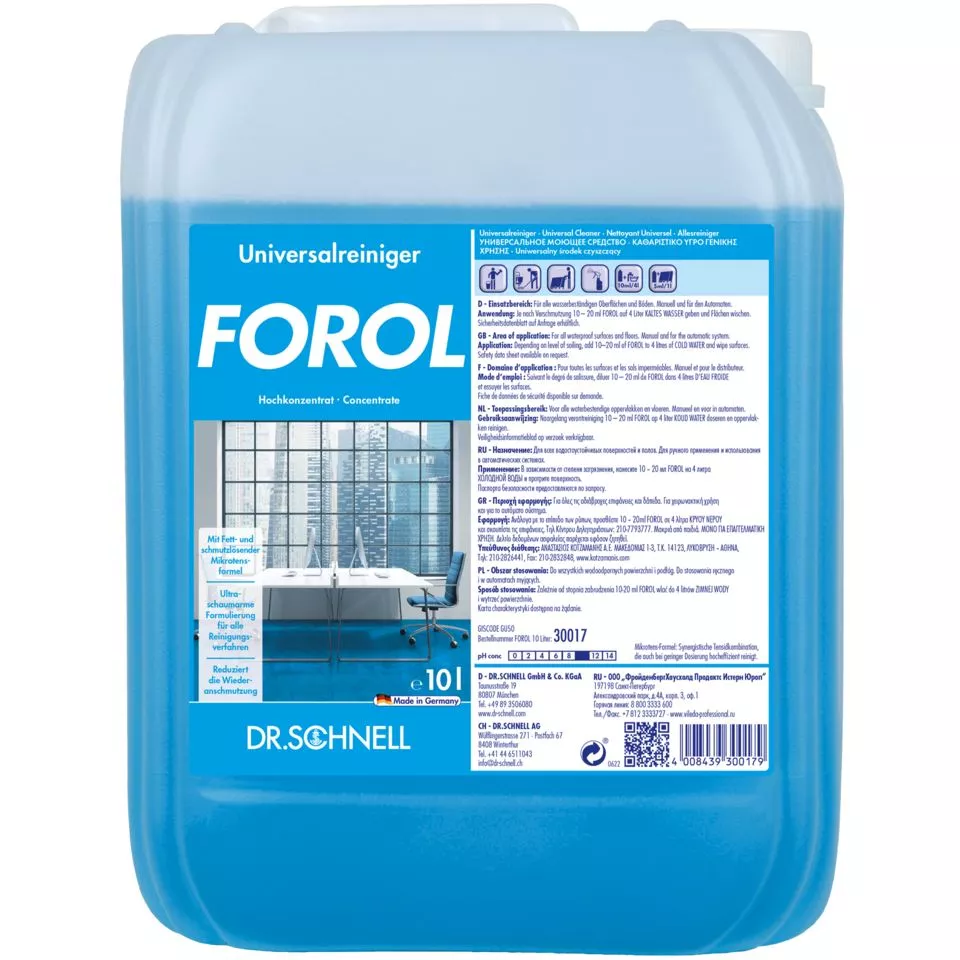 Allzweckreiniger, Flüssigreiniger, Klarblau, Konzentrat, Dr. Schnell