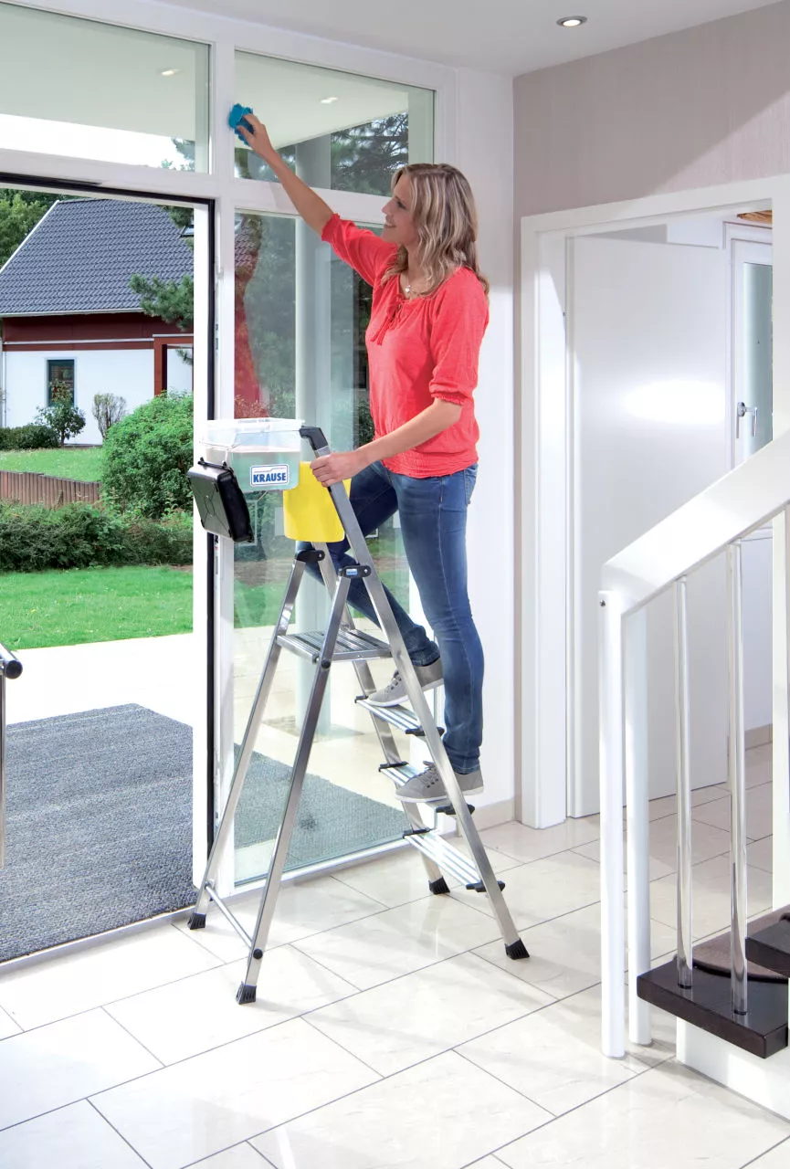 Krause Stufenstehleiter "Secury" mit Multigrip 4 Stufen