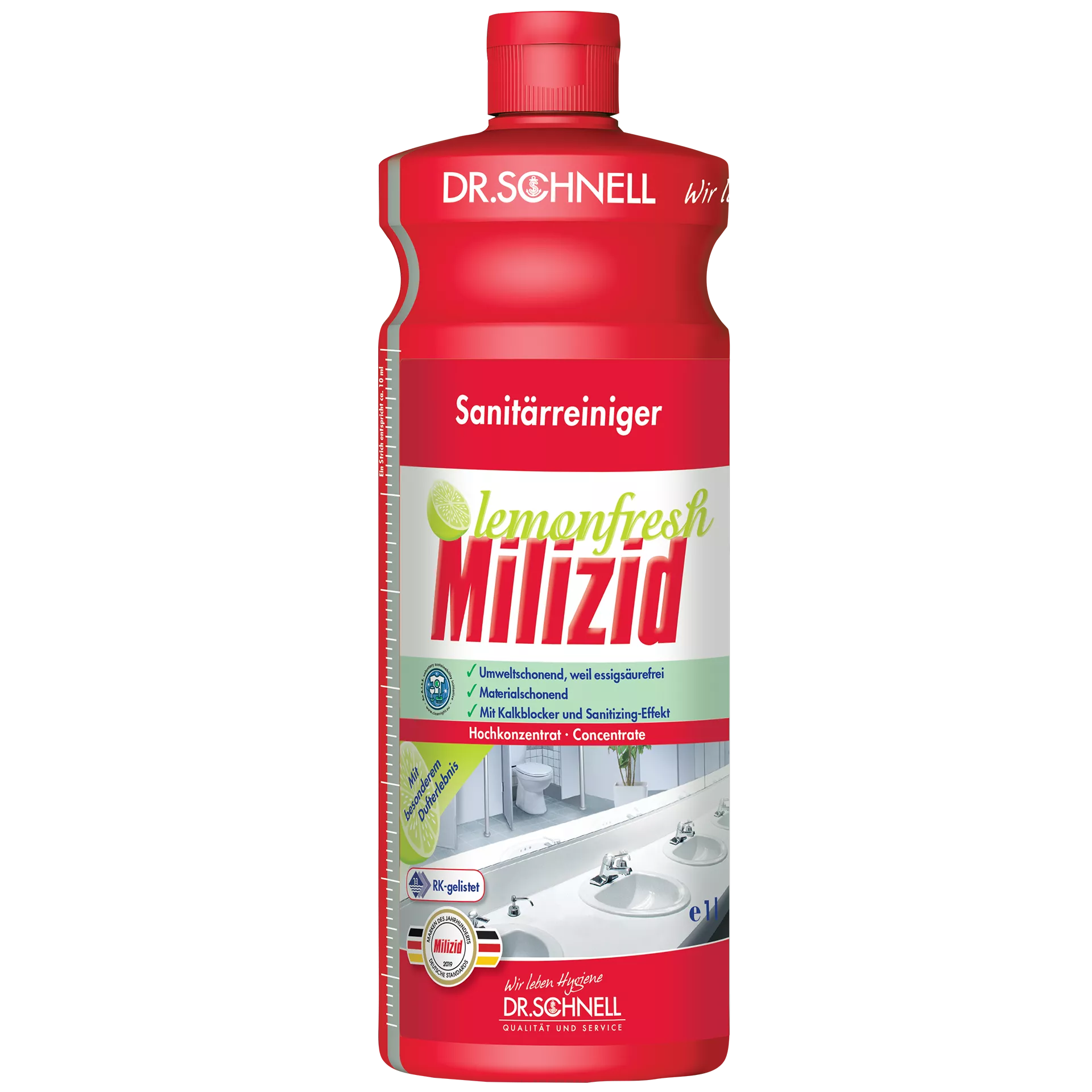 Dr. Schnell Milizid Lemonfresh Sanitärreiniger und Kalklöser 1 L