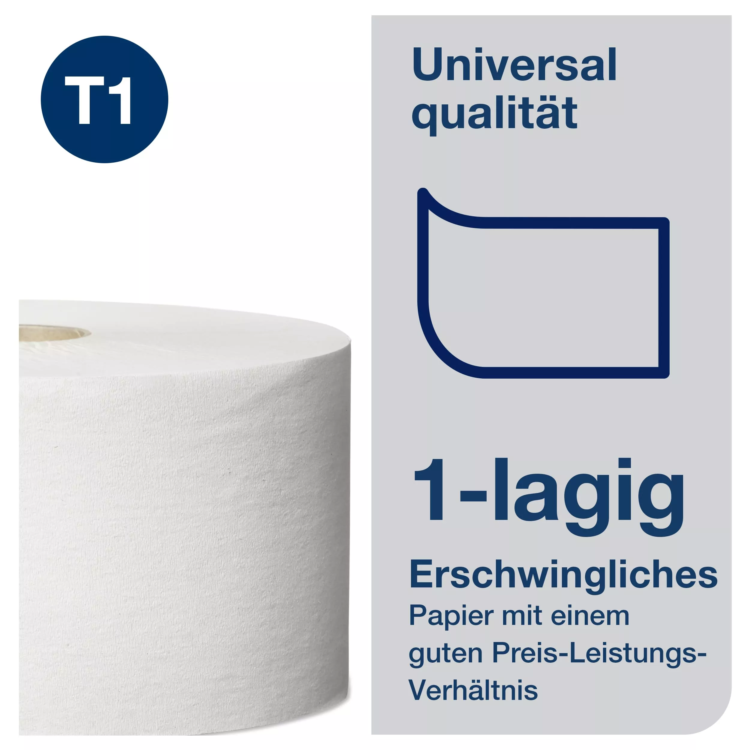 Tork Jumbo Toilettenpapier Natur T1, Universal, 1‑lagig, 6 × 480 m, 120160