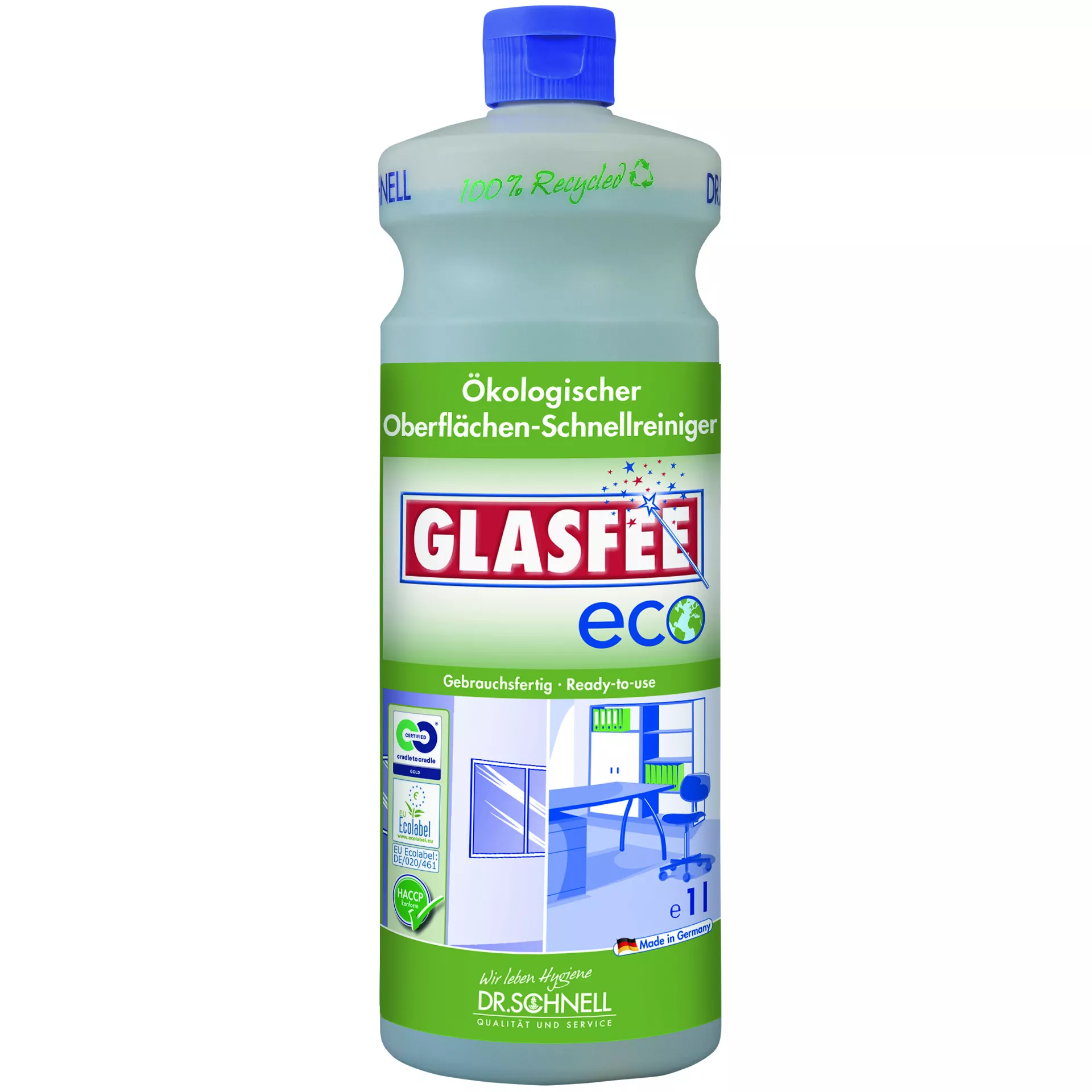 Glasreiniger, Oberflächen-Schnellreiniger, Ökologisch, Eco, 1 l