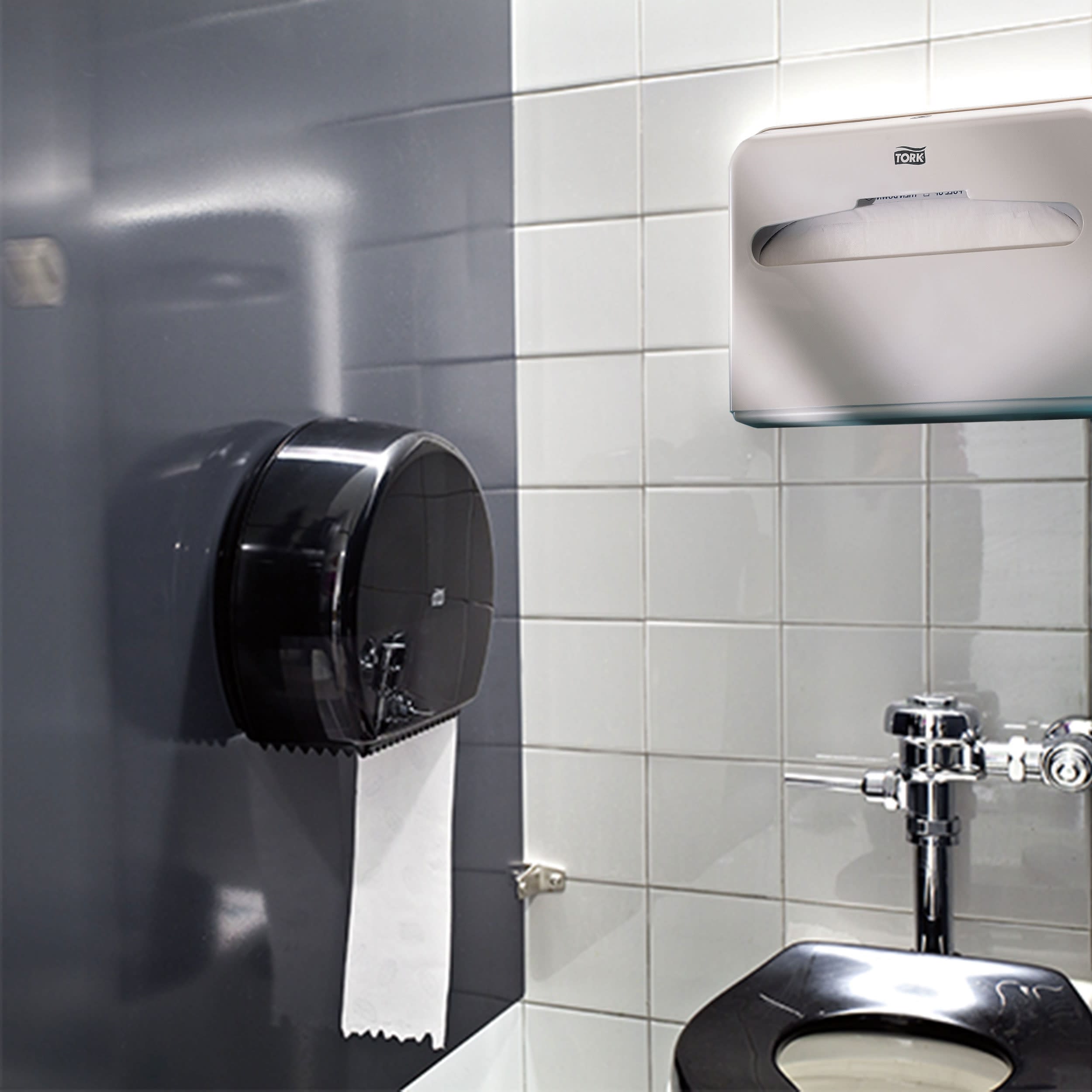 Tork Spender für Toilettensitzauflagen Weiß V1, kompaktes Design, 344080