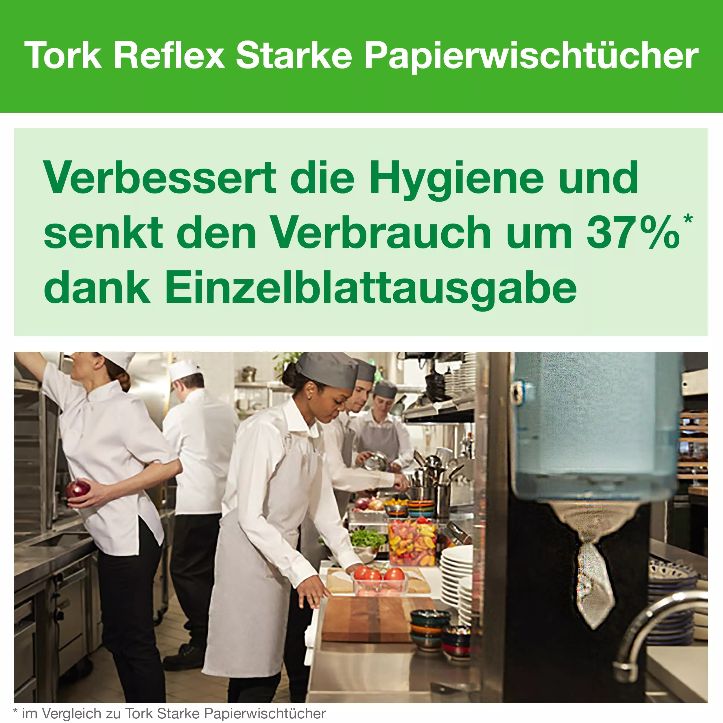 Tork Reflex™ Starke Mehrzweck-Papierwischtücher Weiß M3, 9 × 200 Blatt, 473474