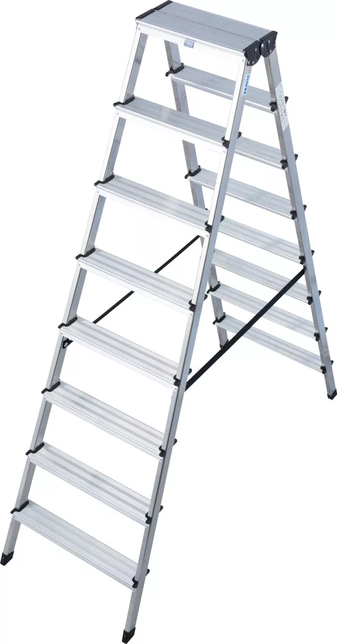 Krause DOPPLO Stufen-Doppelleiter 2x8 Stufen Schwarz
