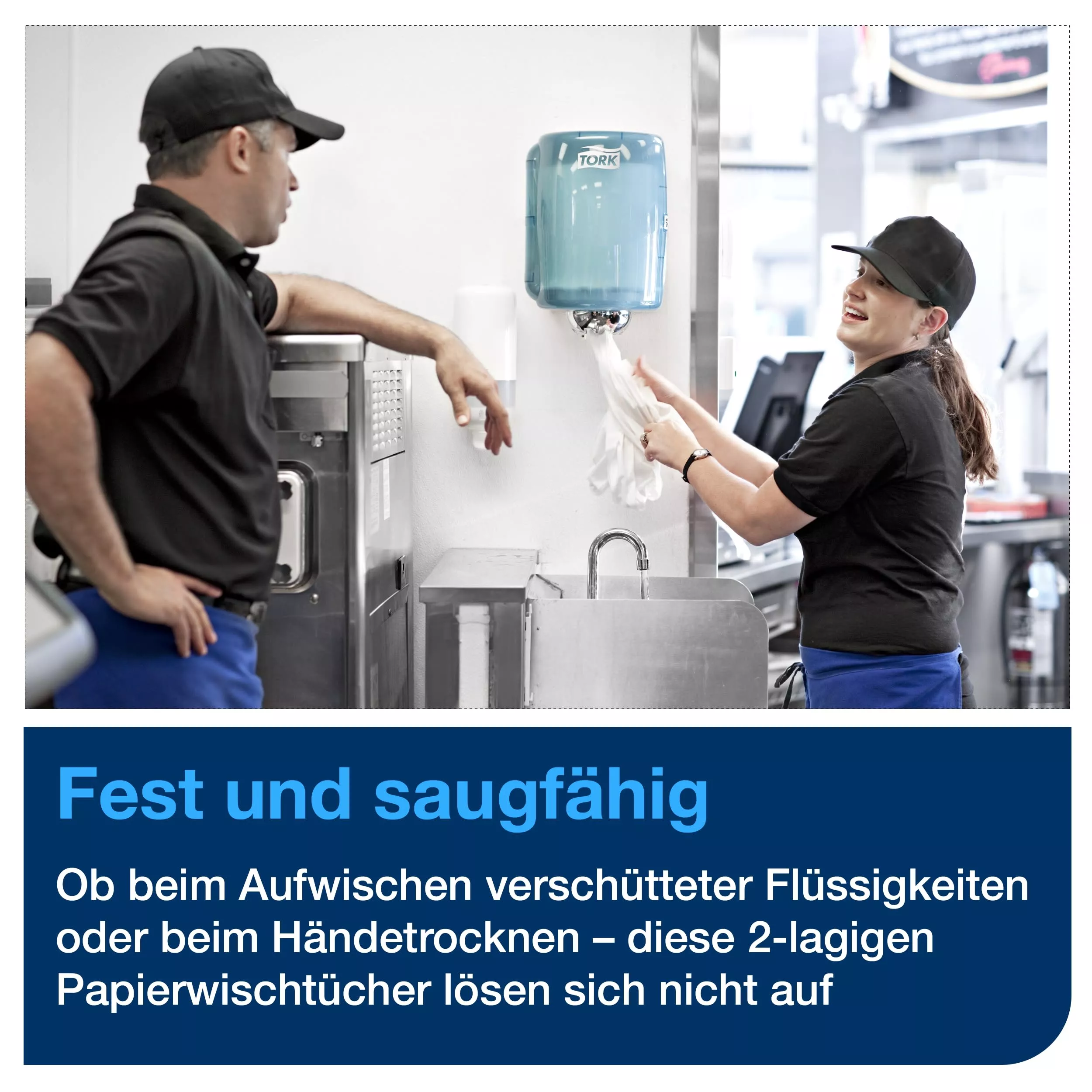 Tork Starke Mehrzweck-Papierwischtücher Weiß M2, Innenabrollung, 6 × 457 Blatt, 101240