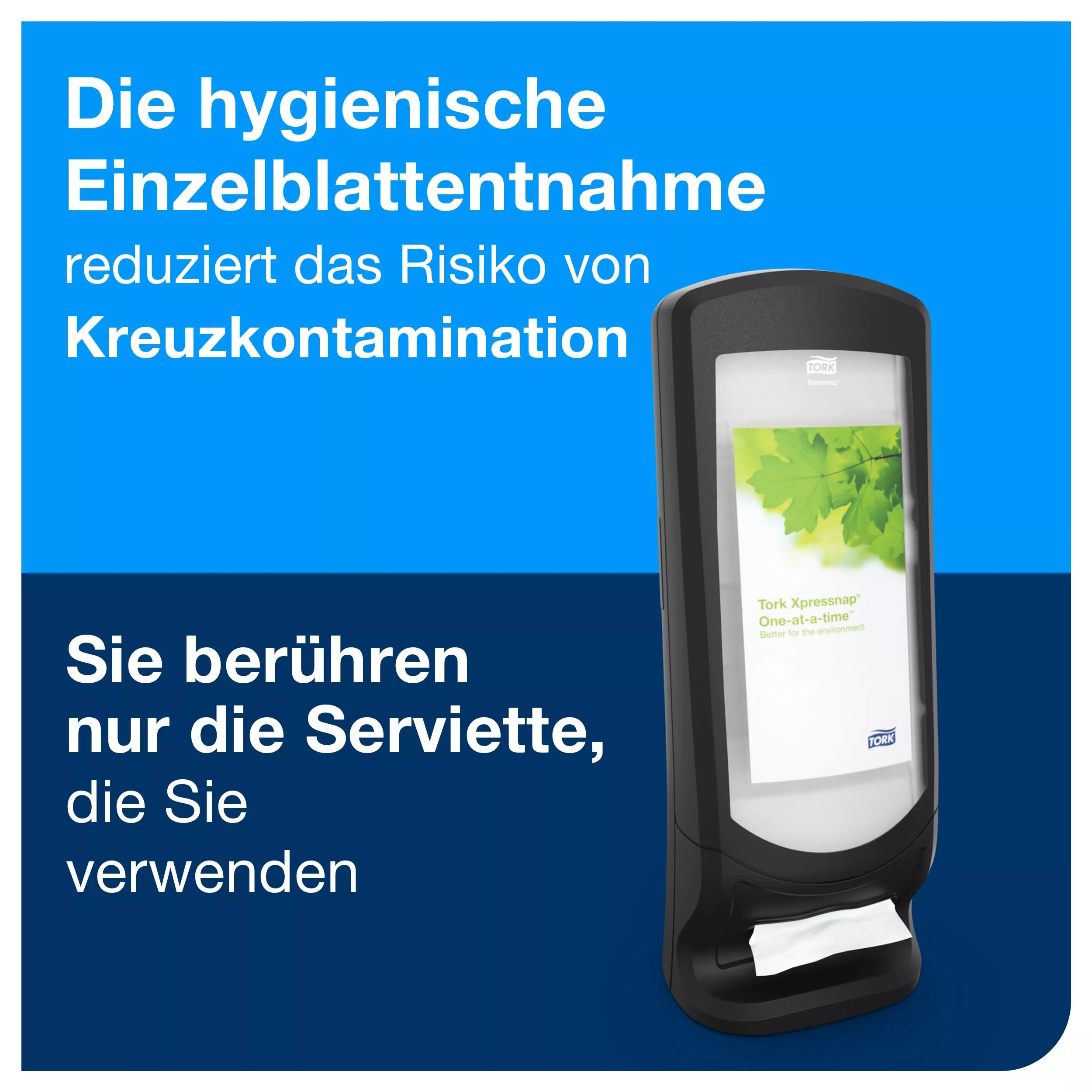 Tork Xpressnap® Steh- und Wandspender Schwarz N4, aufrecht, Signature Linie, 62,2 cm × 23,5 cm × 23,5 cm, 272211