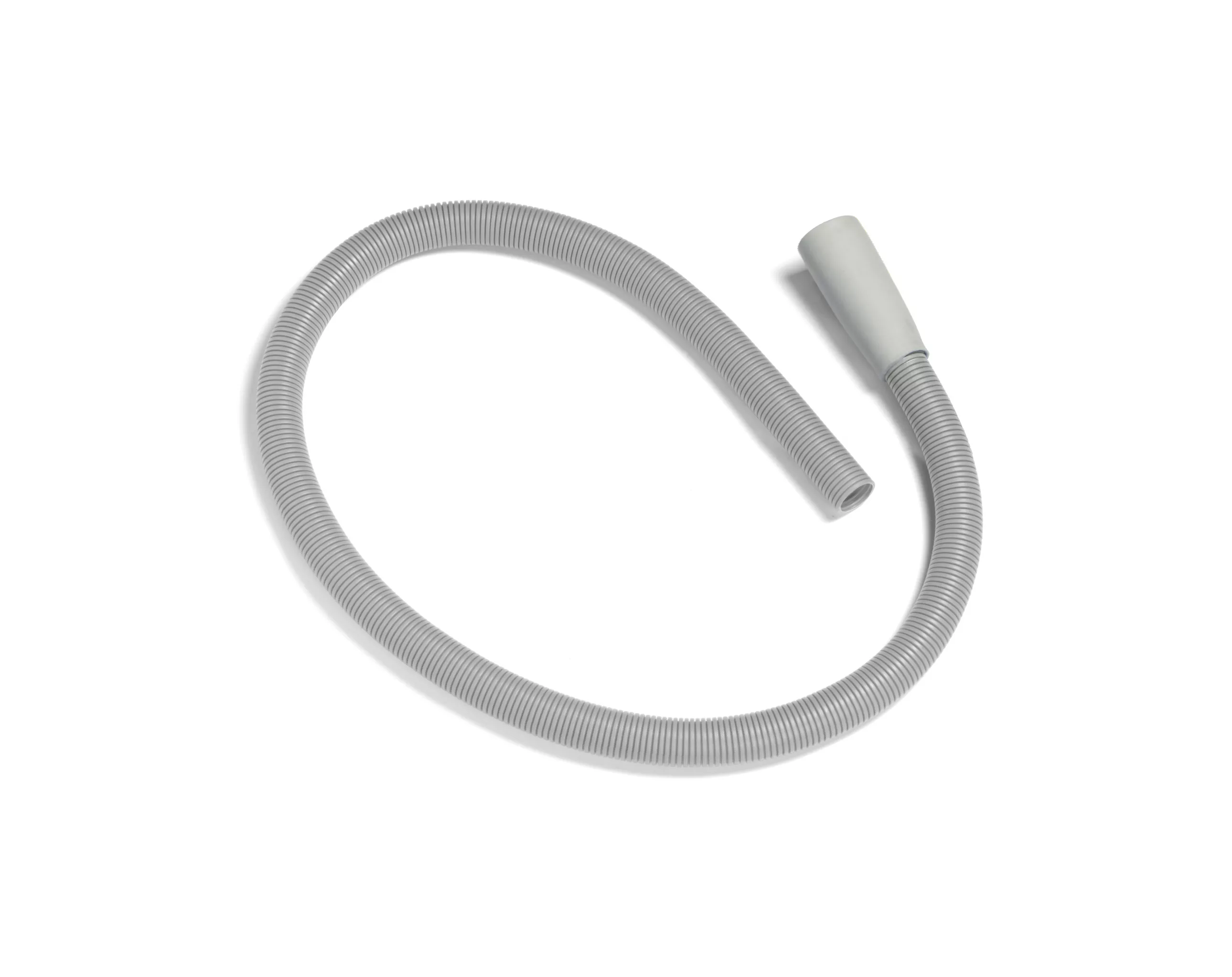 flexible Schlauch, gebrauchter Schlauch, Staubsauger-Schlauch, grauer Schlauch, Rohradapter