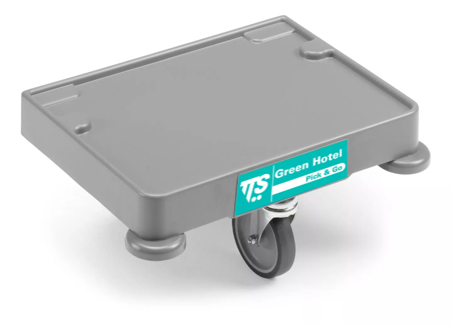 TTS Green Hotel Sackhalterplatte mit 125 mm Rädern – Fahrmodul für Hotelreinigungswagen