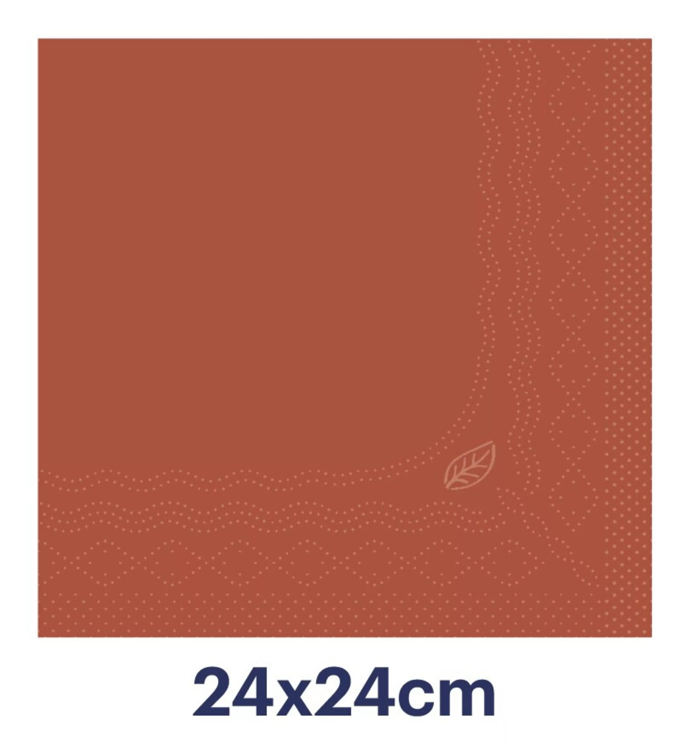 Tork Cocktailservietten Terracotta, 1/4-Falz, 2-lagig, 24 cm × 24 cm, 12 × 200 Servietten, 477838