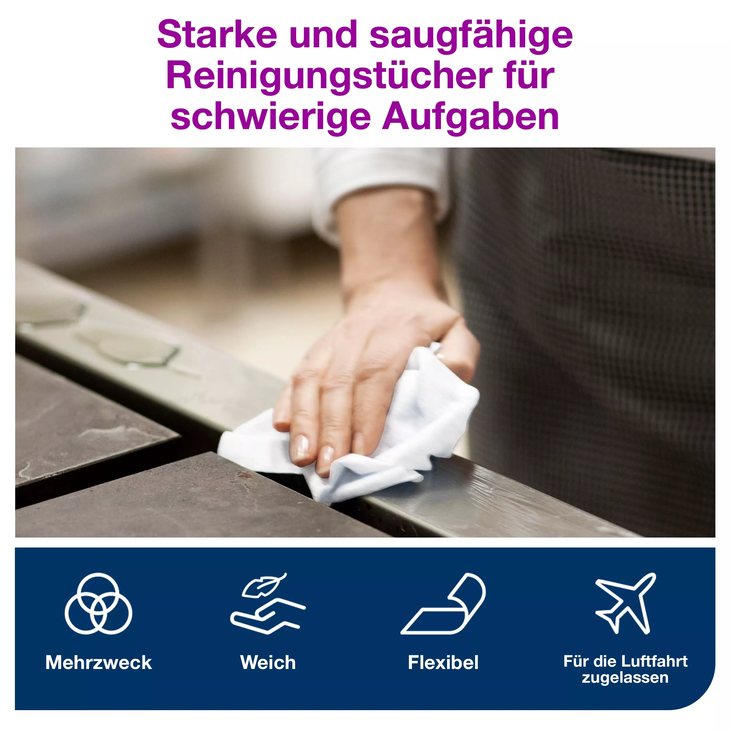 Tork Reinigungstücher Weiß W1/2/3, Wiederverwendbar, 1 × 400 Tücher, 510137
