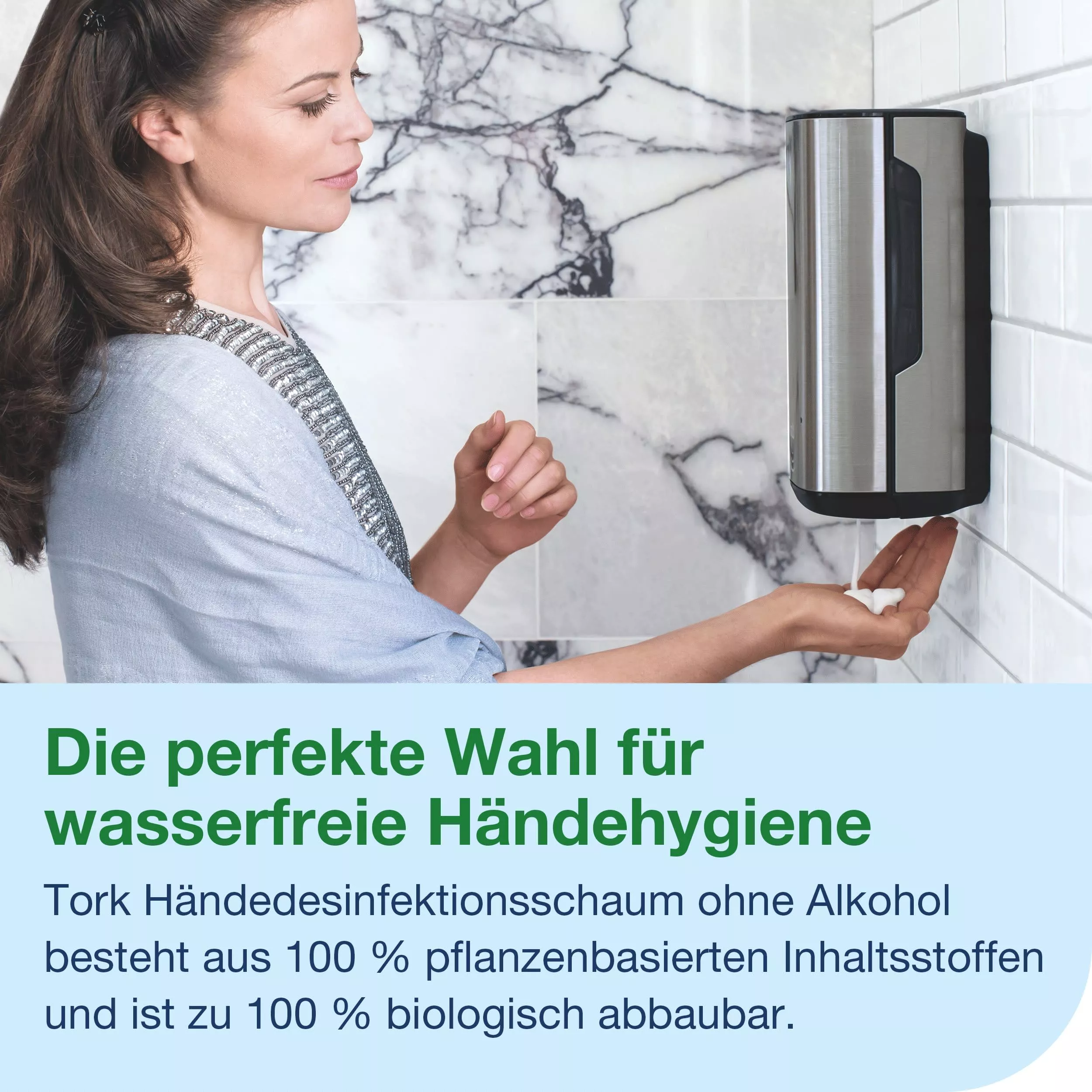 Tork alkoholfreier Händedesinfektionsschaum S4, dermatologisch getestetes Desinfektionsmittel, 6 × 1.000 ml, 520202