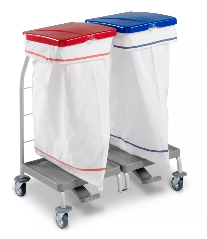 TTS Wäschesammler Dust 4163 mit Pedal – 2x70 L
