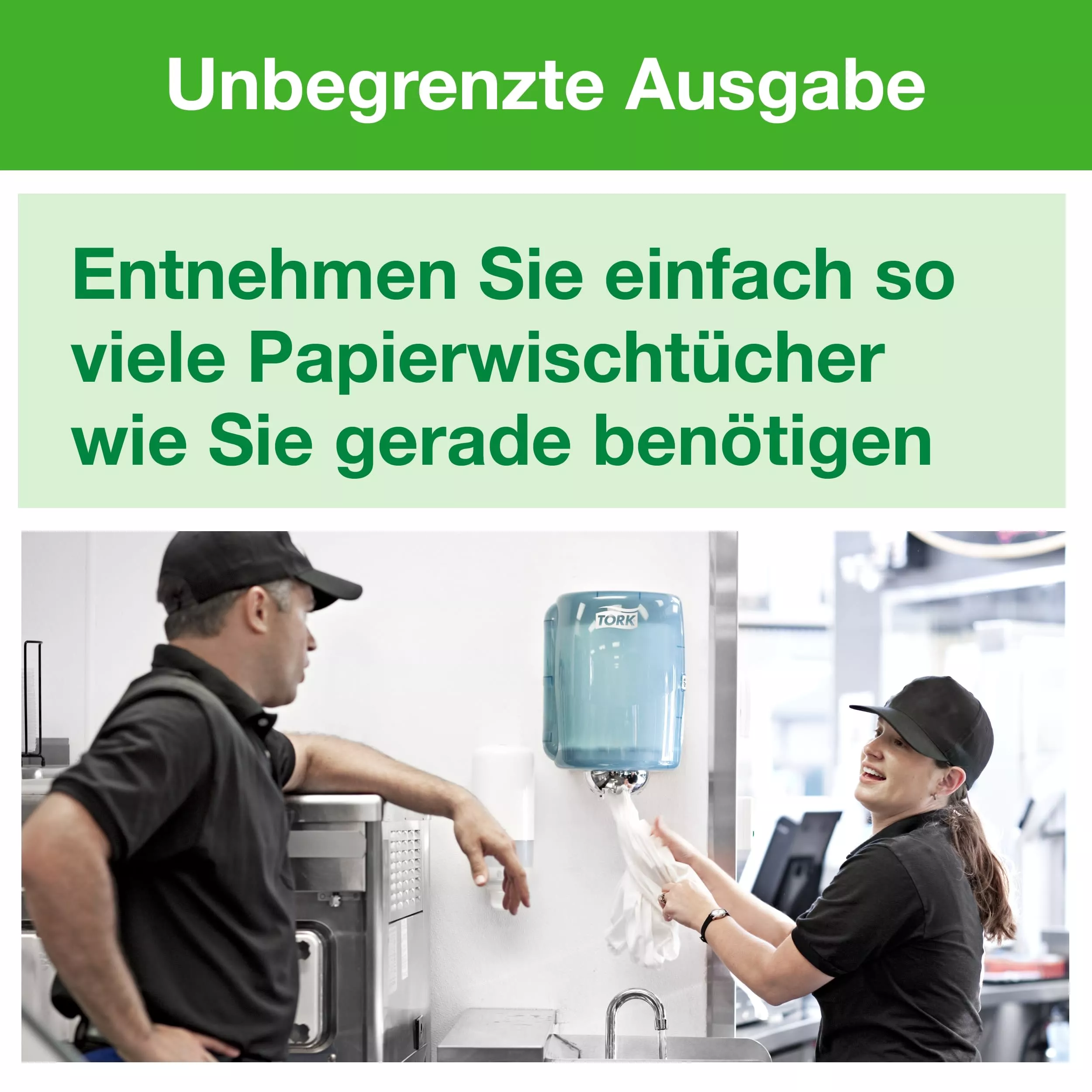 Tork Starke Mehrzweck-Papierwischtücher Weiß M2, Innenabrollung, 6 × 457 Blatt, 101240