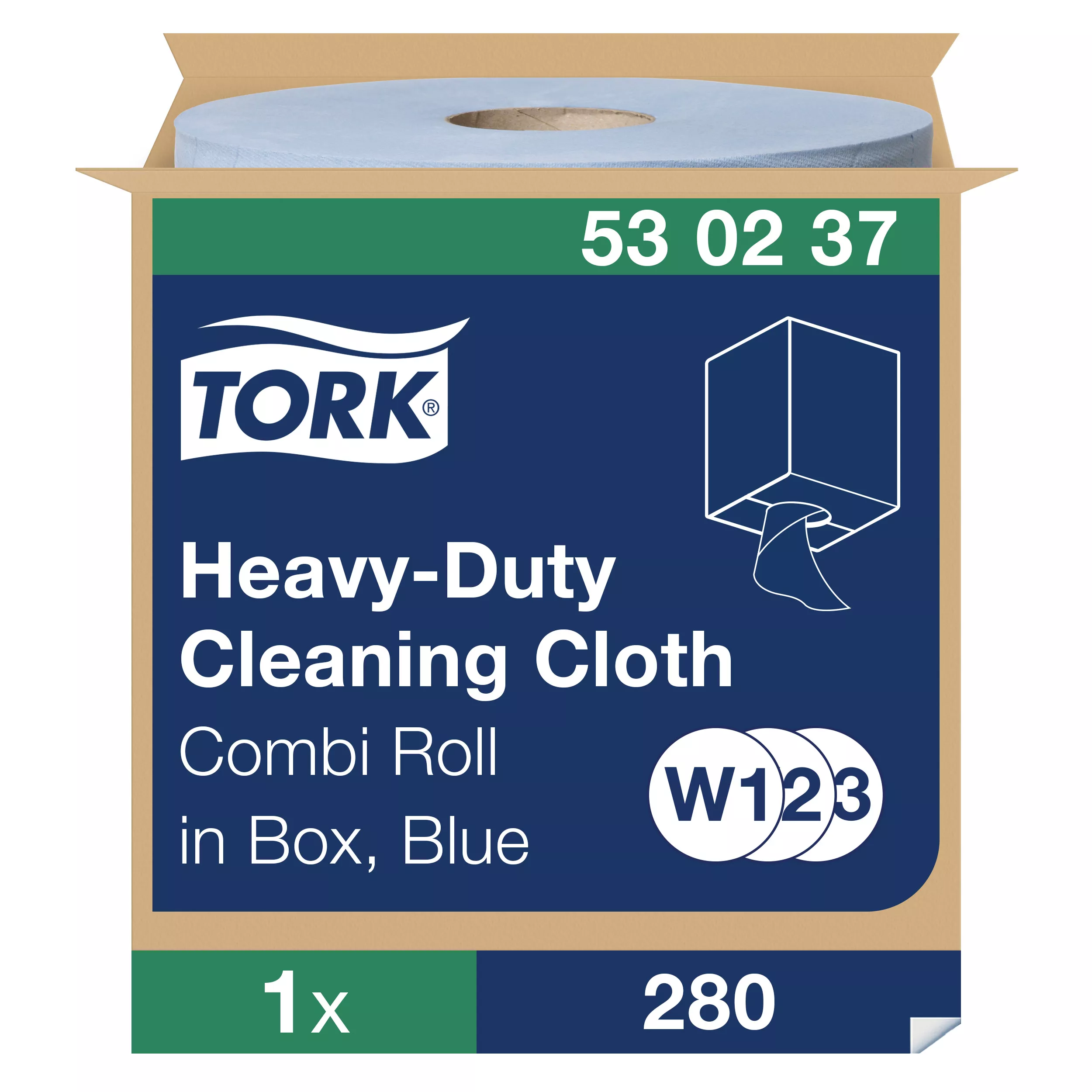 Tork Extra Starke Reinigungstücher Blau W1/2/3, Mehrzweck, 1 × 280 Tücher, 530237