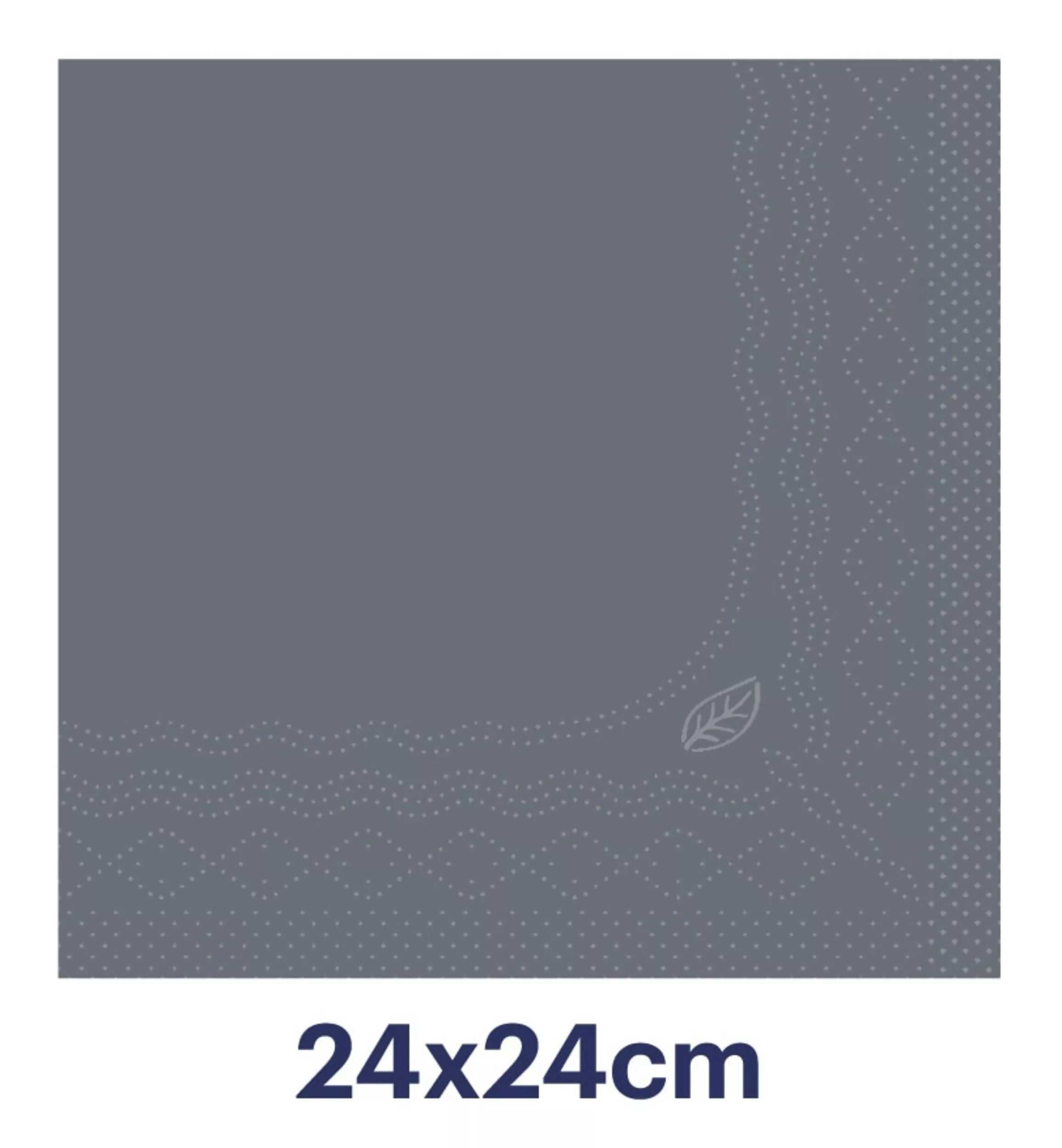 Tork Cocktailservietten Anthrazit, 1/4-Falz, 2-lagig, 24 cm × 24 cm, 12 × 200 Servietten, 509501