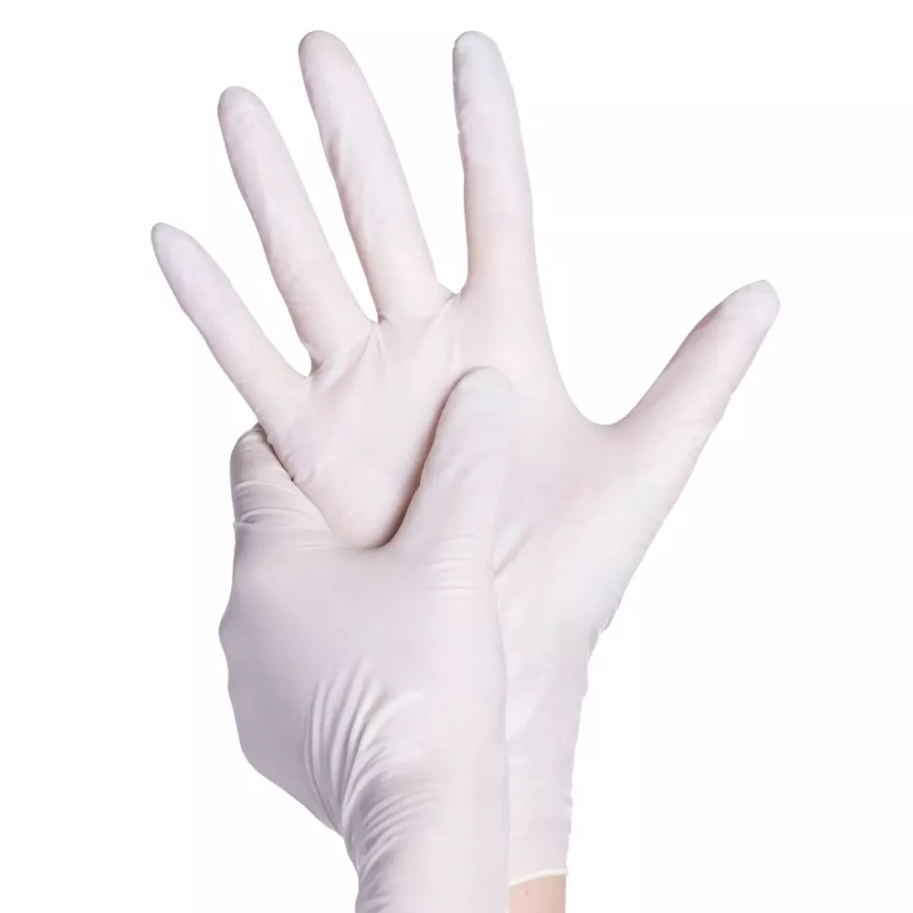 Einmalhandschuhe Latex puderfrei L – Basic Plus (100 Stück/Box)
