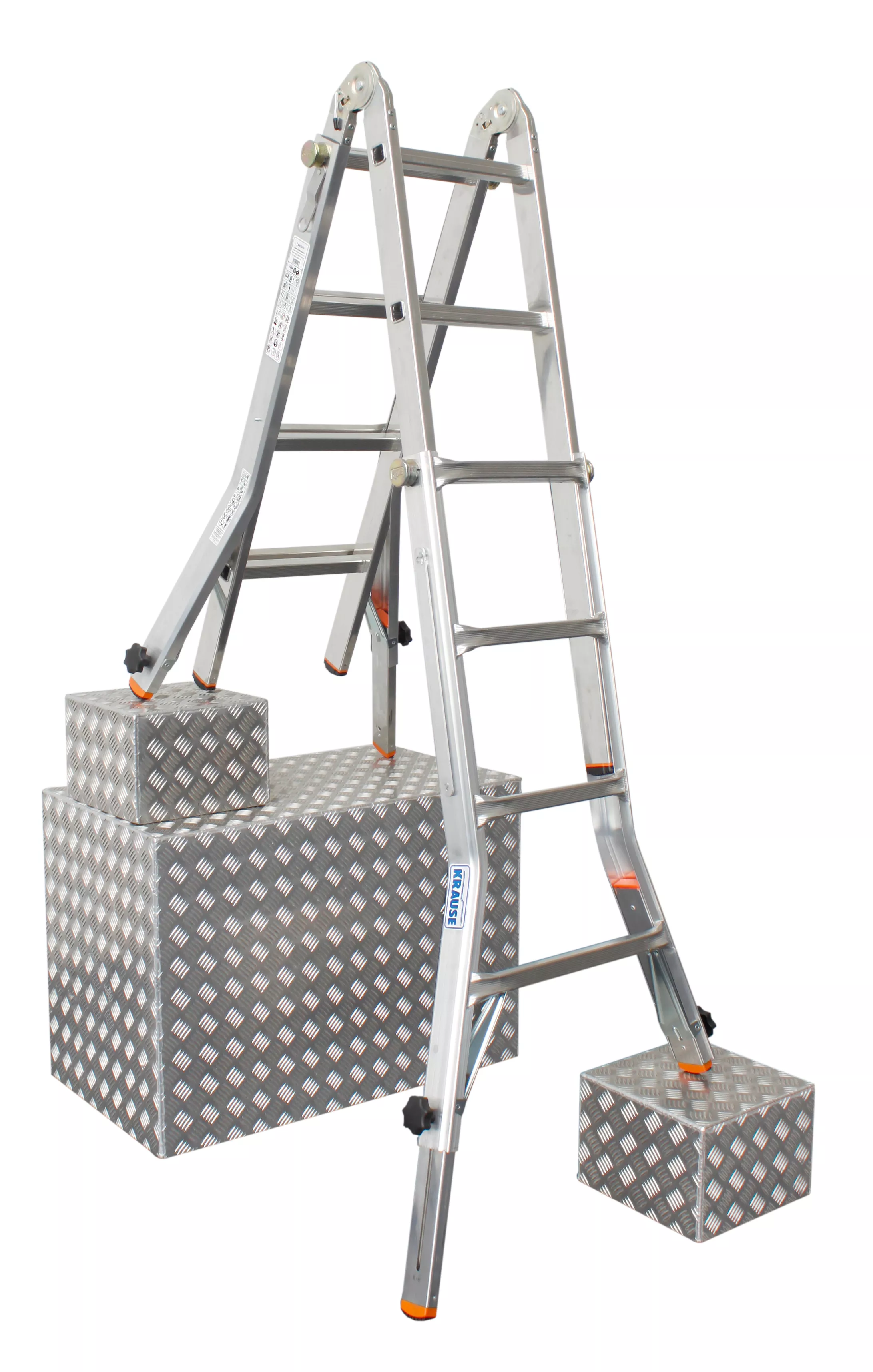Krause „TELEVARIO“ SPROSSEN-GELENK-TELESKOPLEITER MIT 4 HV 4x4 SPROSSEN