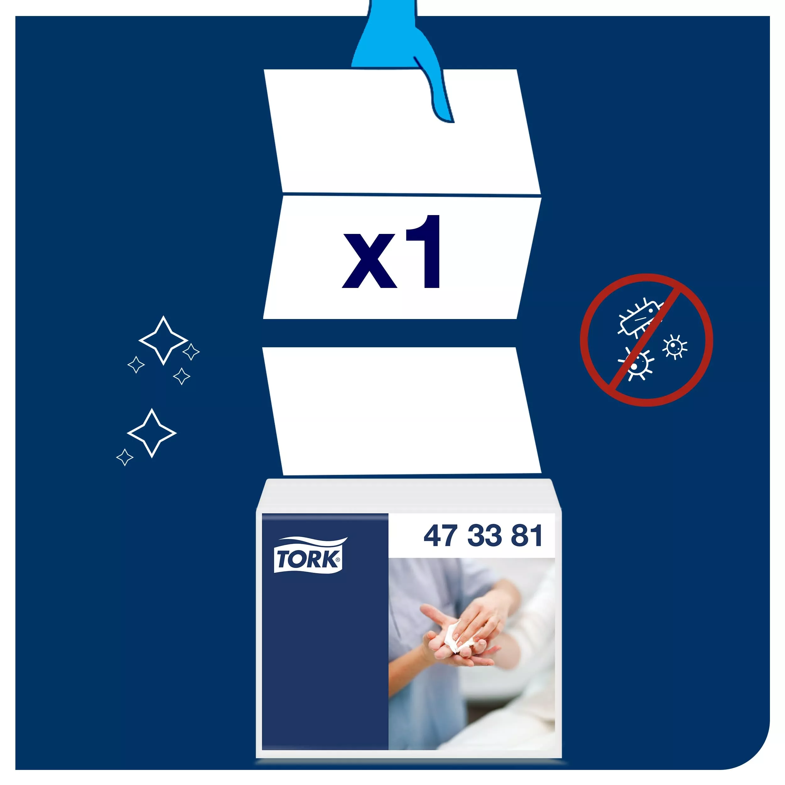 Tork weiches Waschtuch Weiß, Einzeltuchentnahme, Premium, hohe Saugfähigkeit, 32 × 50 Tücher, 483381
