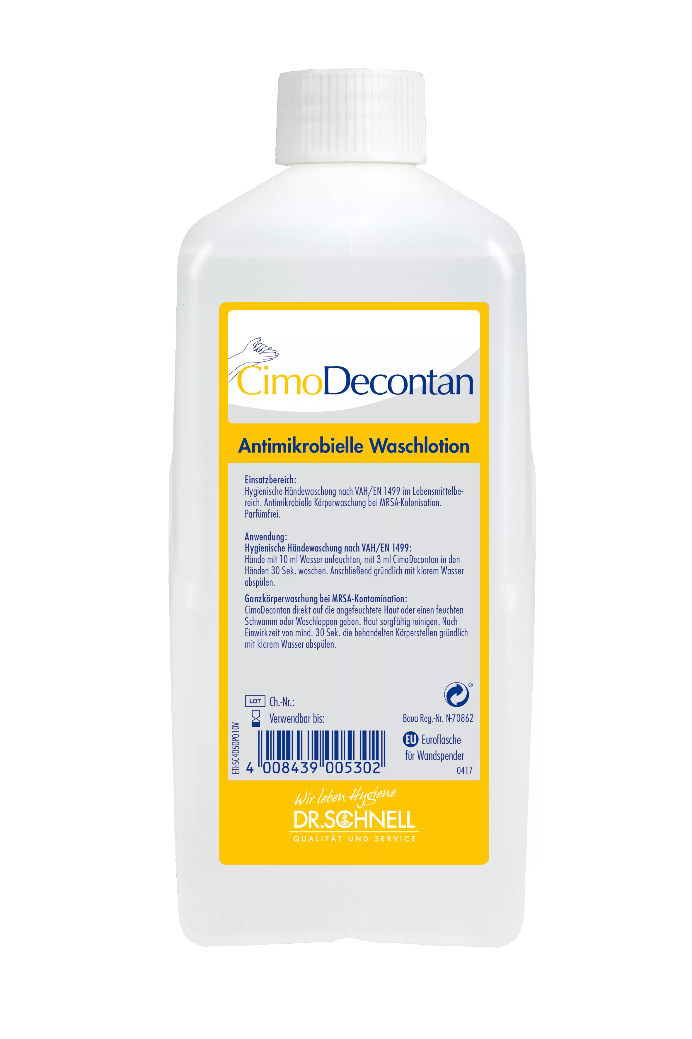 Antimikrobielle Waschlösung, Hygienische Handwäsche, Körperpflege, Reinigungsprodukt, Flasche Kunststoff