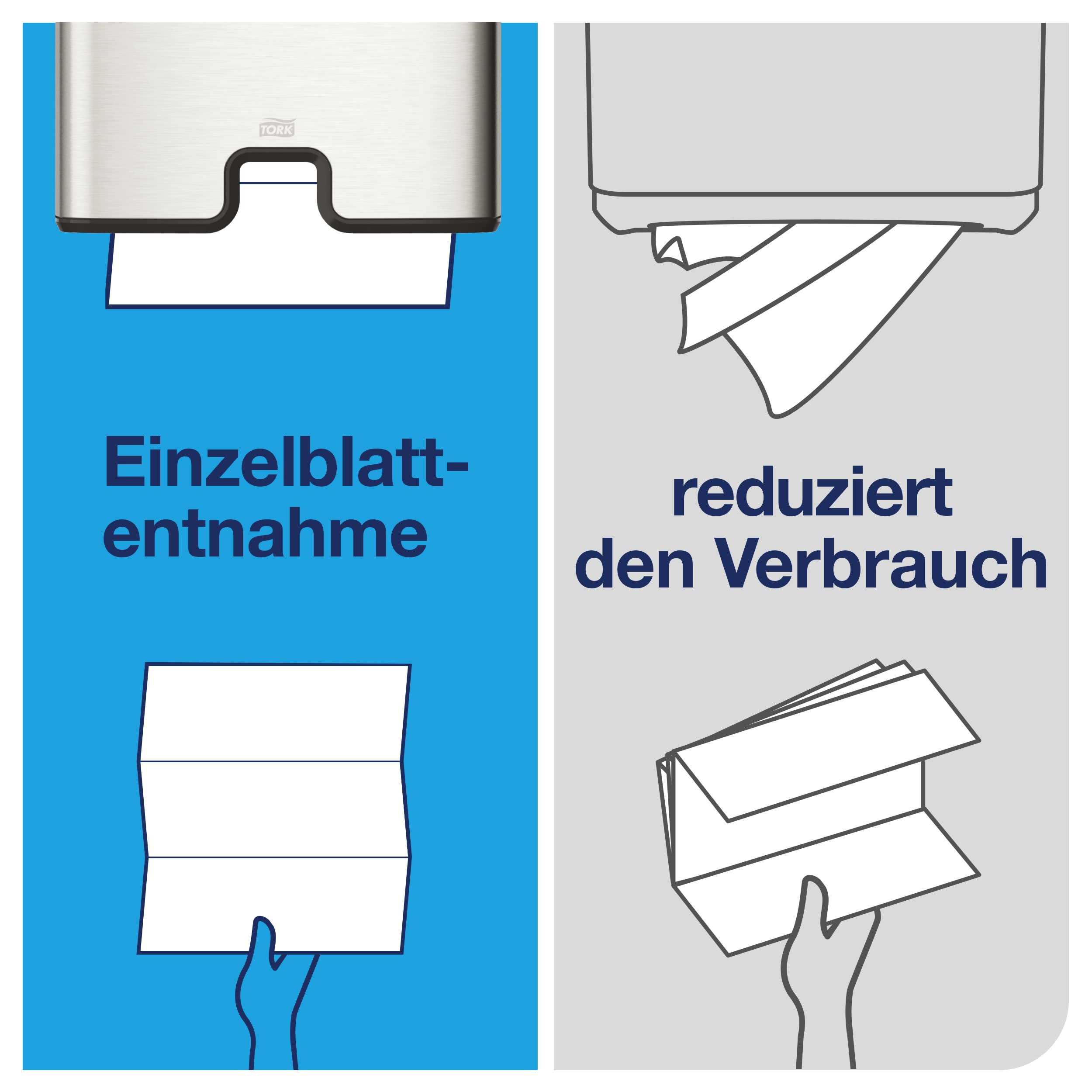 Tork Xpress® weiche Multifold-Handtücher Weiß H2, Advanced-Qualität, 2-lagig, Zickzackfalz, saugfähig, 21 × 180 Tücher, 120398