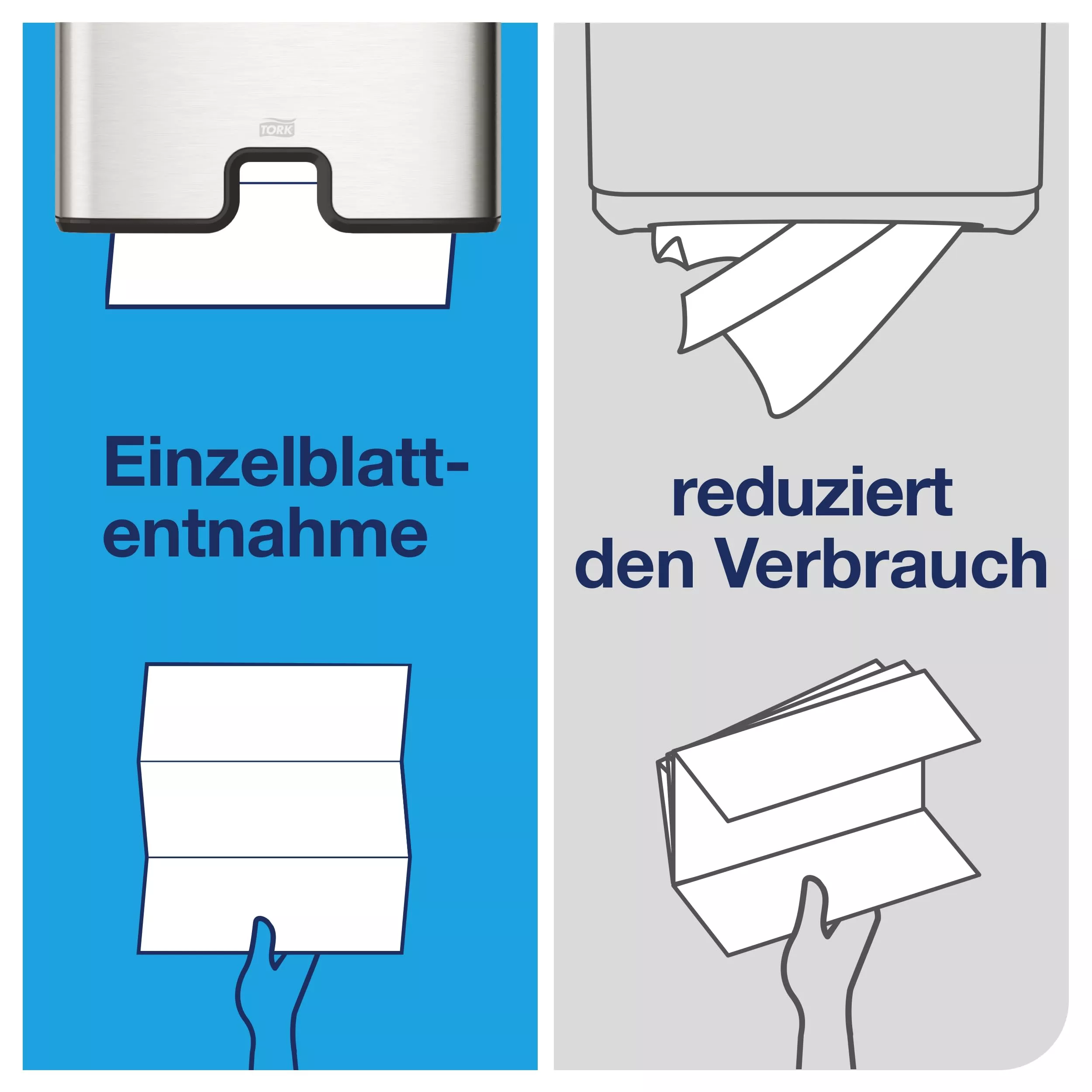 Tork Xpress® weiche Multifold-Handtücher Weiß H2, Advanced-Qualität, 2-lagig, Zickzackfalz, saugfähig, 21 × 180 Tücher, 120398