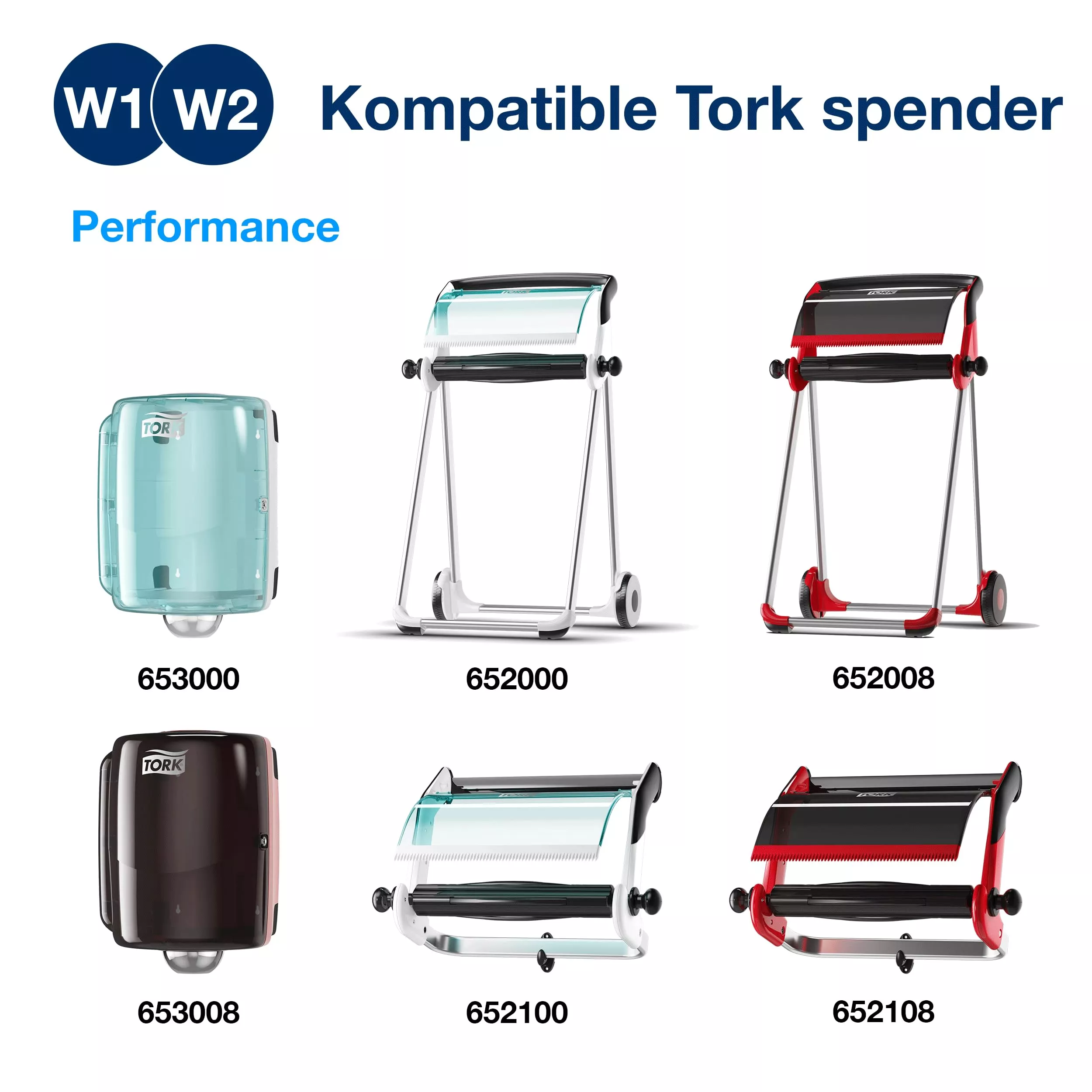 Tork Starke Mehrzweck Papierwischtücher Blau W1/2, Saugfähig, 2 × 750 Blatt, 130052