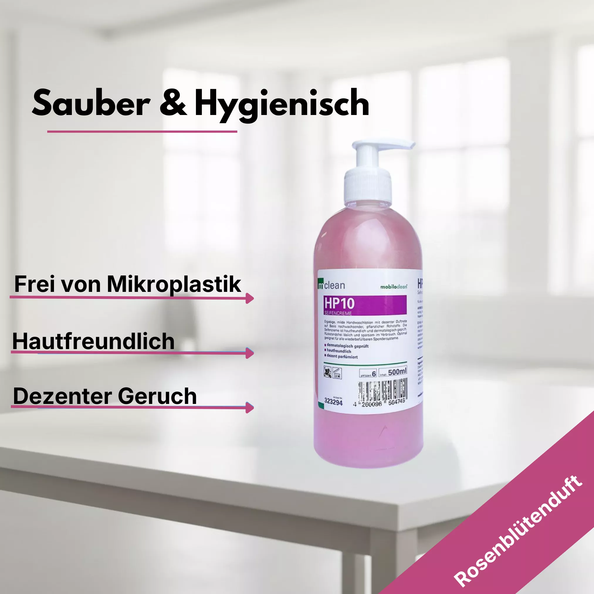 mclean HP10 Seifencreme 500 ml – Karton mit 15 Dispenserflaschen