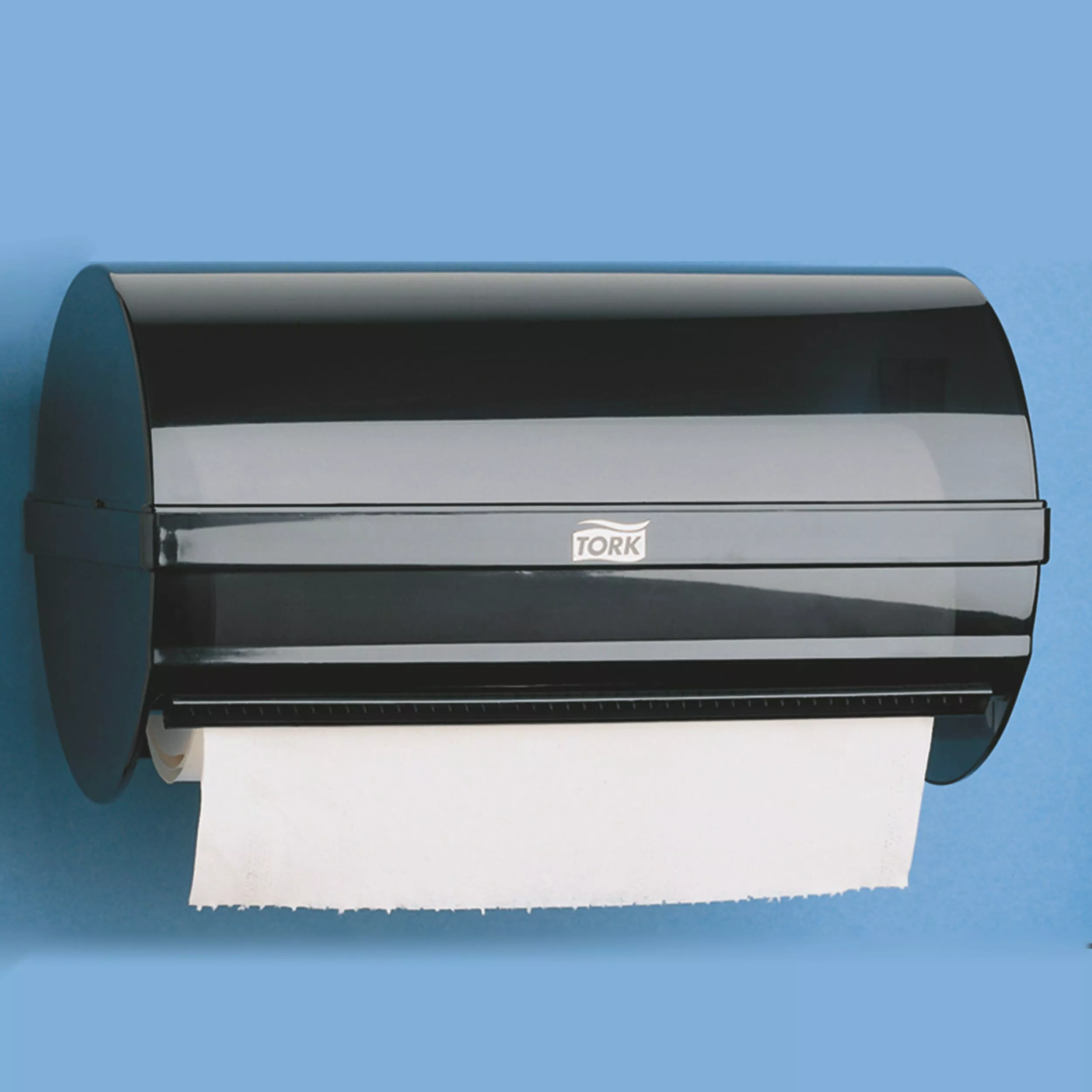 Tork Kleinrollenspender mit Wandhalterung Schwarz W5, hygienisch umschlossene Rolle, 209167