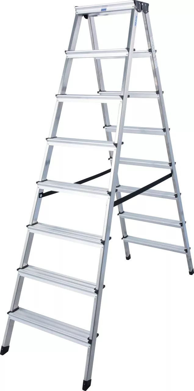 Krause DOPPLO Stufen-Doppelleiter 2x8 Stufen Schwarz
