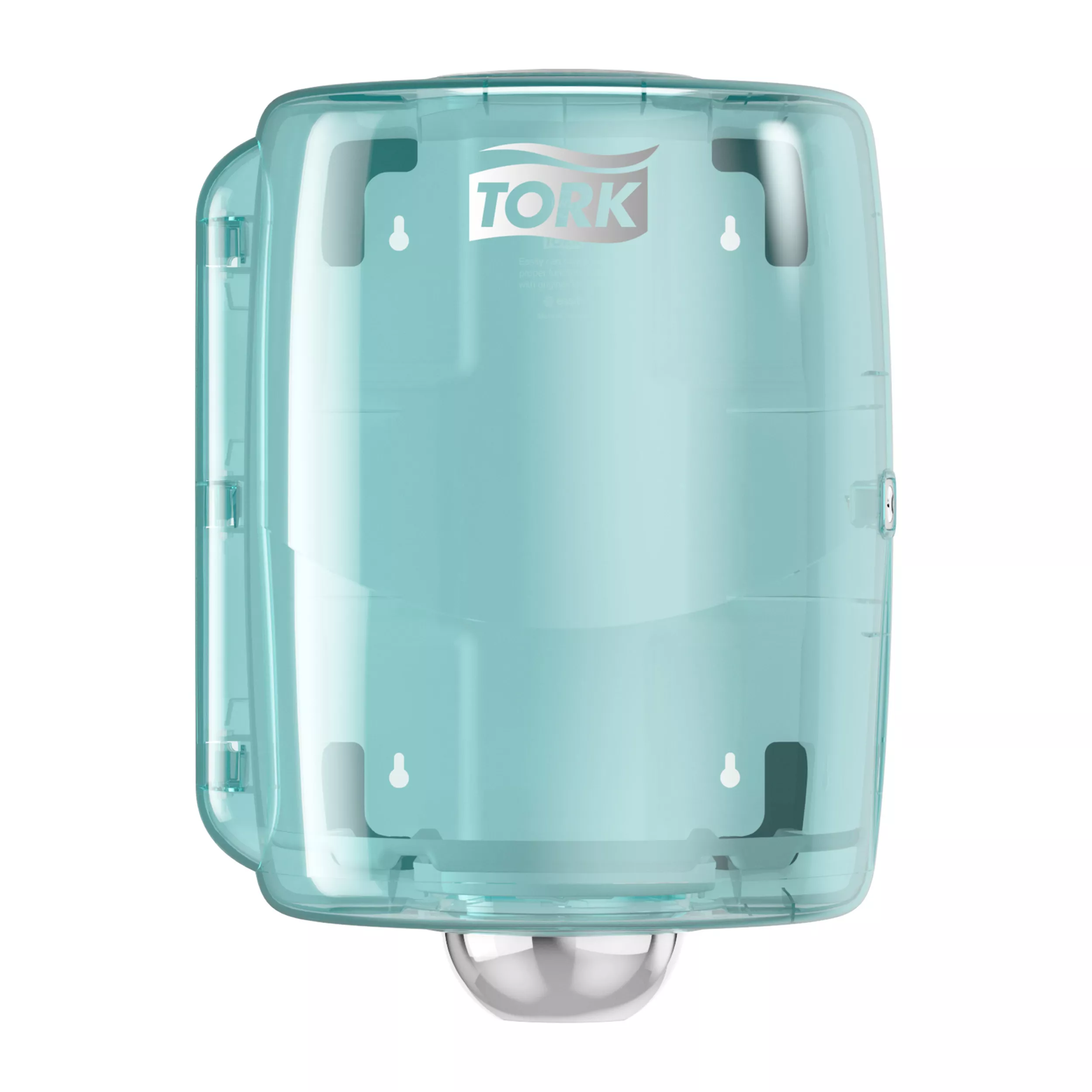 Tork Maxi Innenabrollungsspender Weiß und Türkis W2, Robustes Design, Performance Linie, 44,7 cm × 32,8 cm × 30,2 cm, 653000
