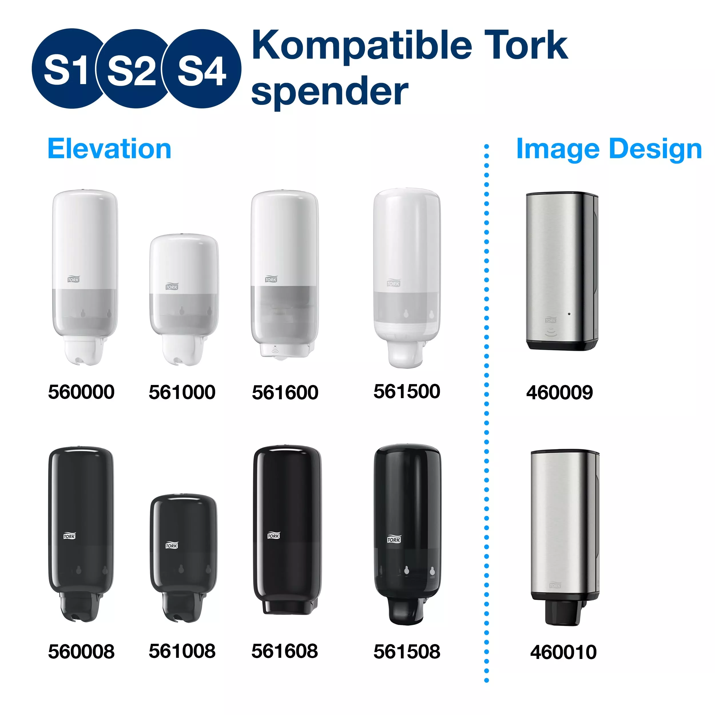 Tork Desinfektionssäule zur Händedesinfektion Schwarz, für Tork S1, S2, S4 Desinfektionsspender, 511060