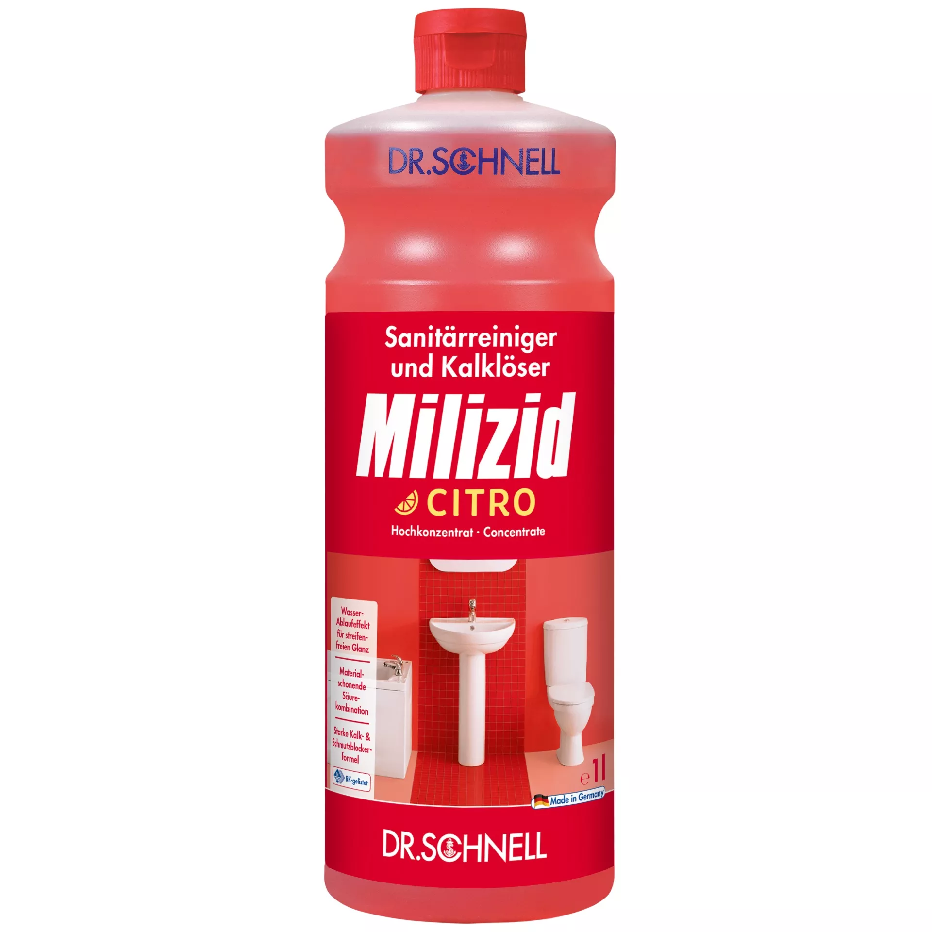 Sanitärreiniger, Kalklöser, Reiniger, Milizid, Citro, Sanitärreiniger, Kalklöser, Konzentrate, Milizid, Citro