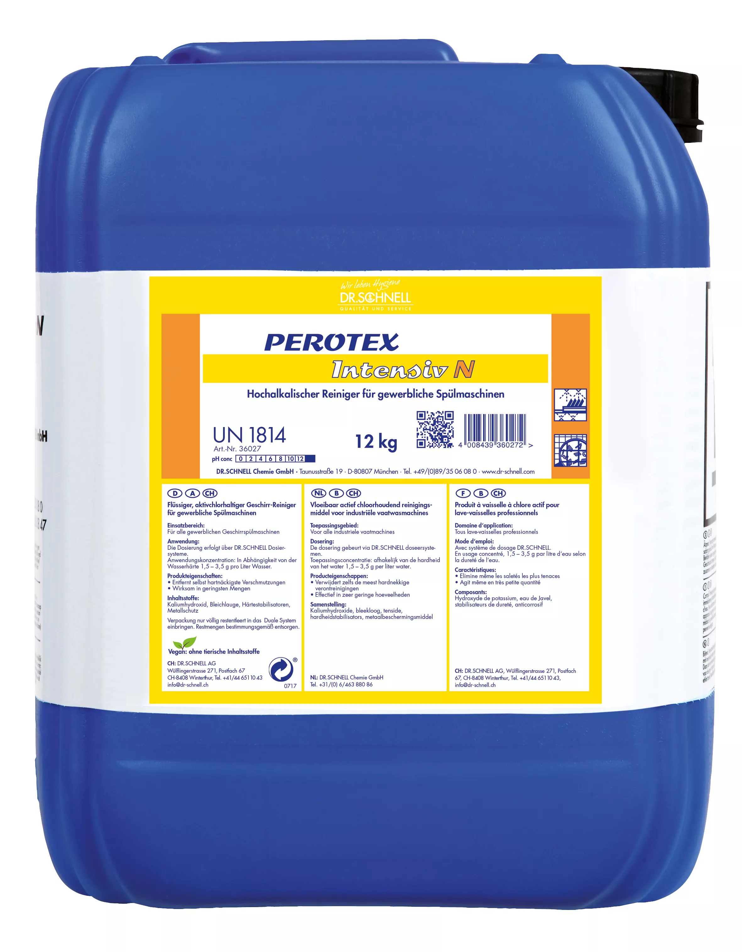 Spülmaschinenreiniger, Hochalkalischer Reiniger, 12 kg, Flasche, Intensiv N