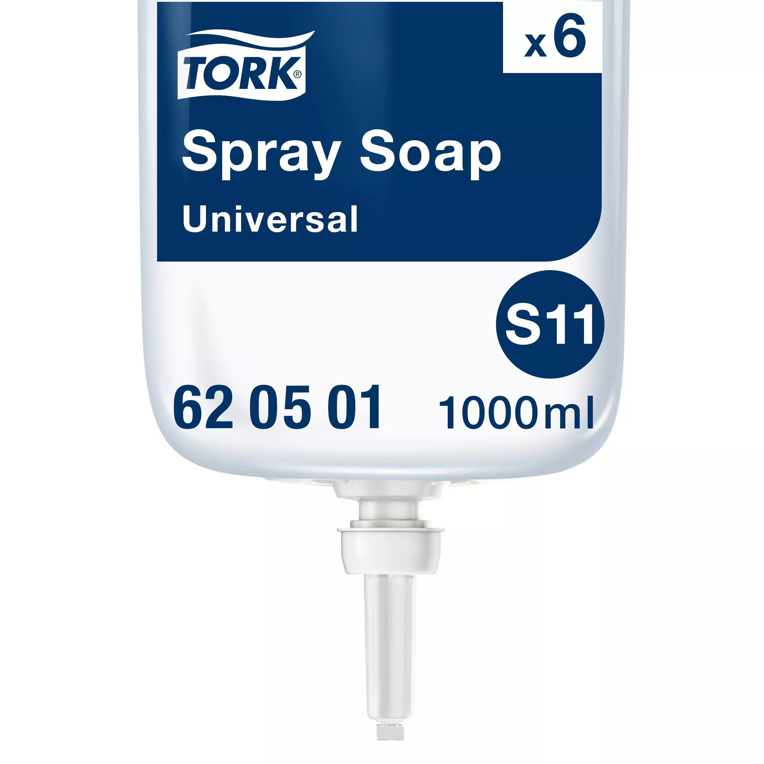 Tork Sprayseife S11, Flüssigseife mit frischem Duft, 6 × 1.000 ml, 620501