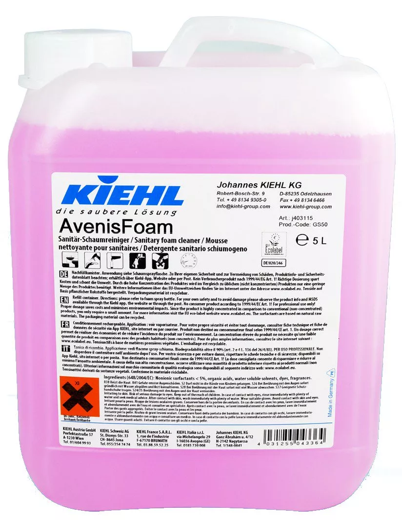 Kiehl AvenisFoam 5,0 ltr. Kanister Sanitär-Schaumreiniger