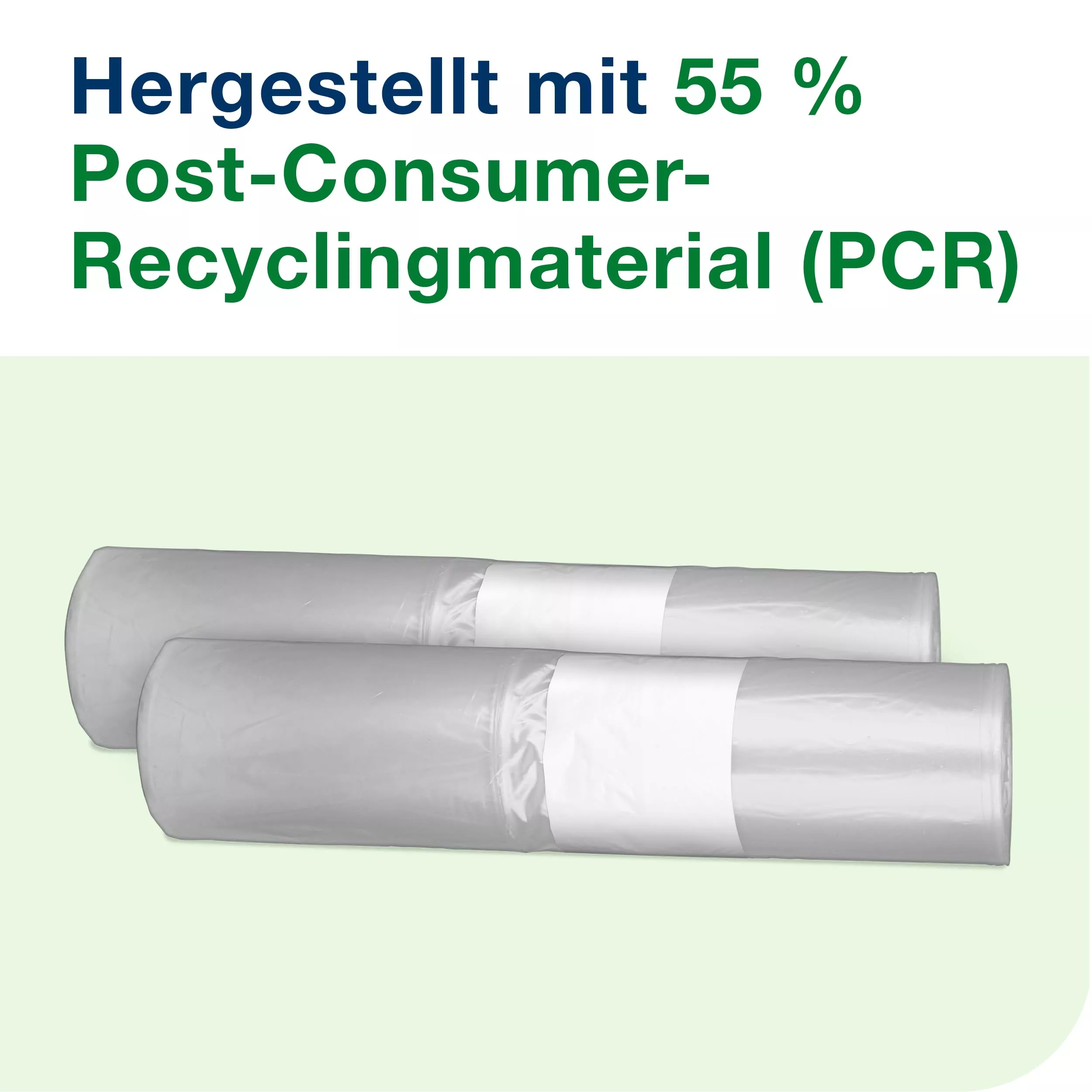 Tork 70 l Abfallsäcke Transparent B1, 55 % recycelt, Rolle für einfache Wartung, 5 × 50 Beutel, 995