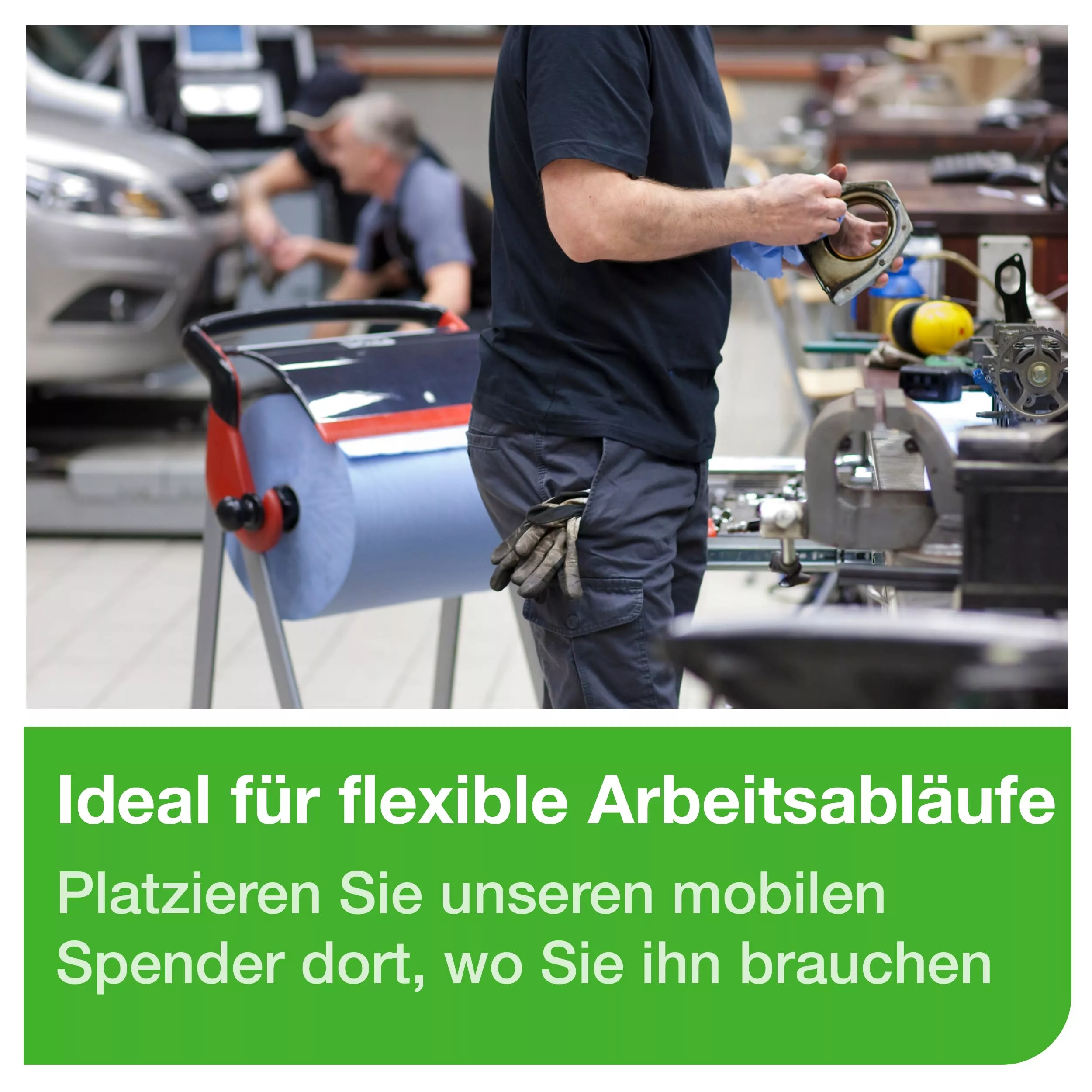 Tork Bodenständer für Wischtuchrollen Rot und Schwarz W1, Mobil, Performance Linie, 652008