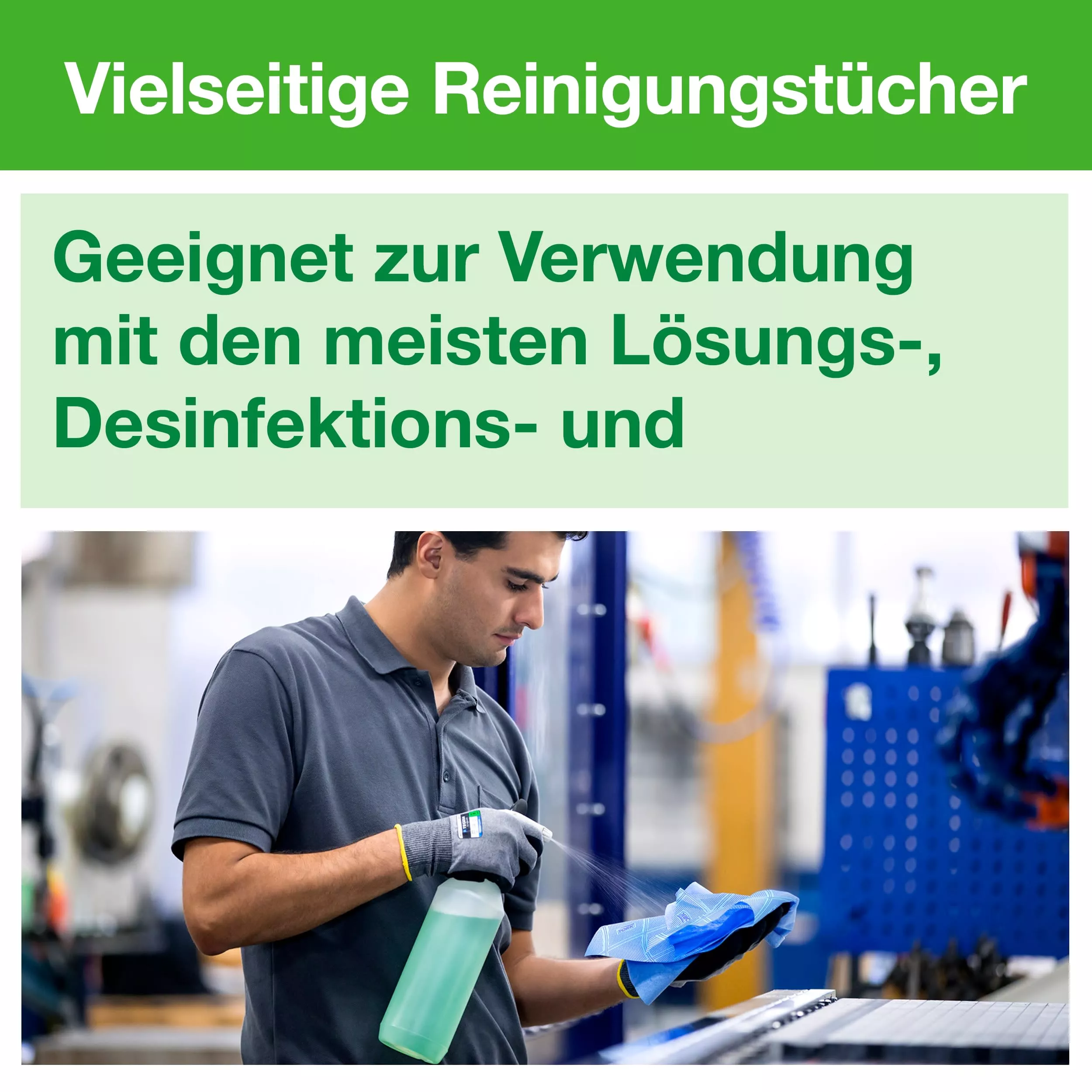 Tork Langlebige Reinigungstücher Blau W8, Mehrzweck, 8 × 40 Tücher, 194450