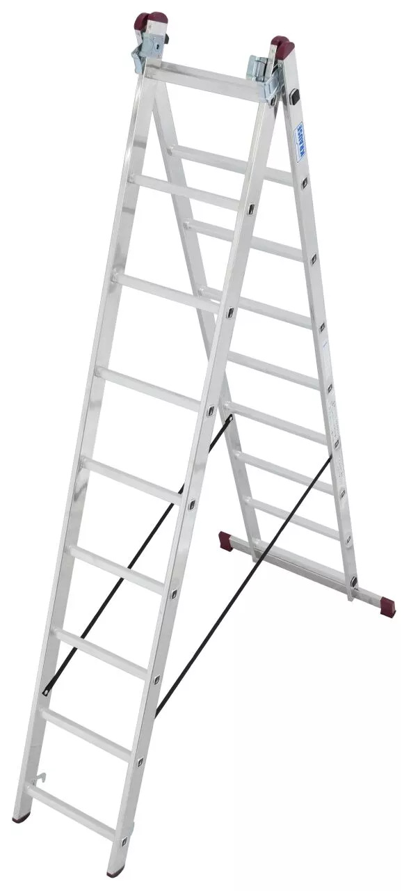 leiter, zweiteiliger tischler, klappleiter, aluminiumleiter, fahrbarer halter, leiter, Doppelleiter, Aluminium, Stahlseil, Verlängerung