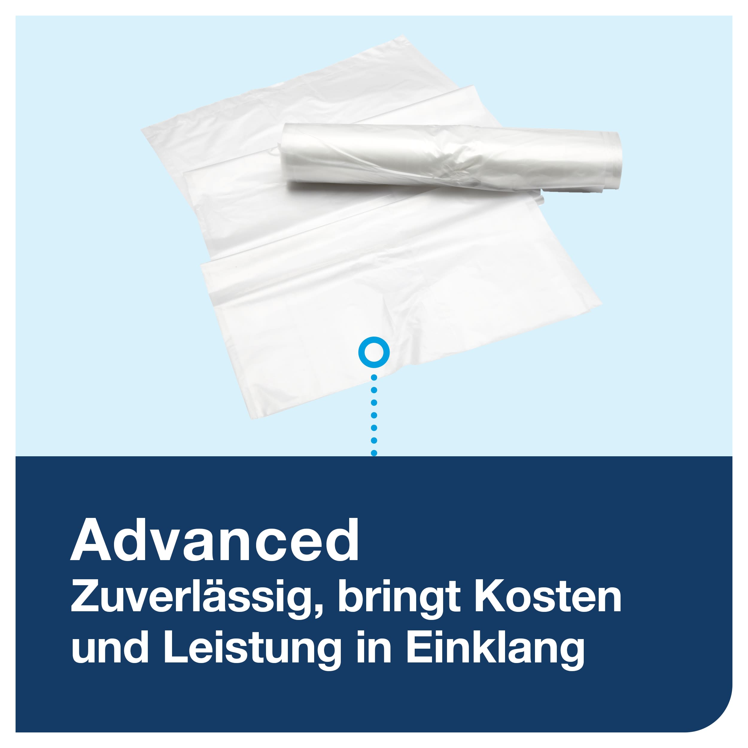 Tork Abfallbehälter 50 l Weiß B1, flexible Montageoptionen, Elevation Linie, 563000