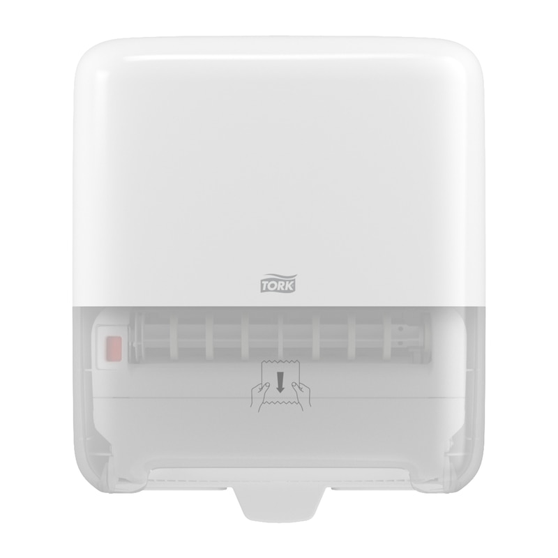 Tork Matic® Spender für Rollenhandtücher Weiß H1, Nachfüllanzeige, Elevation Design, 551000