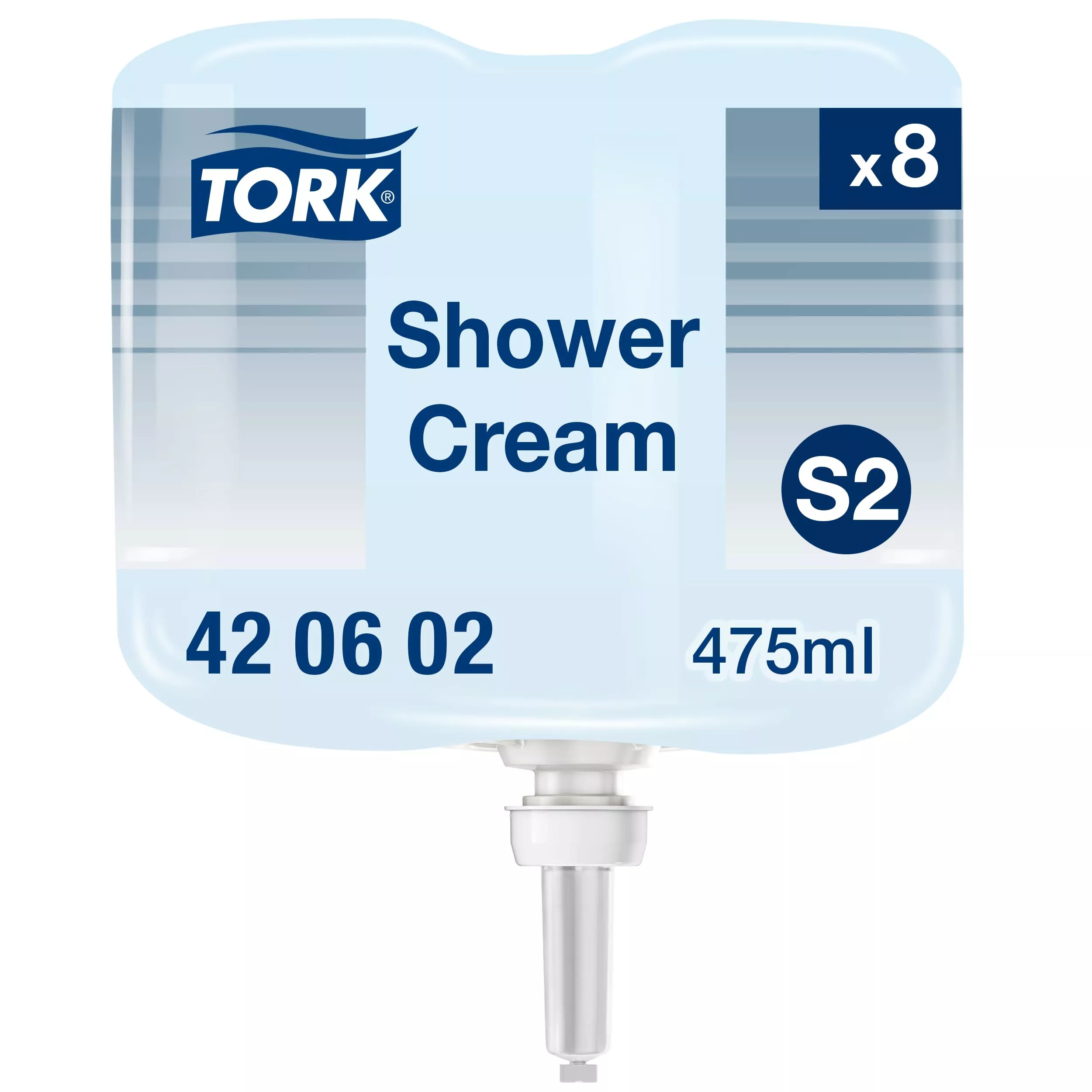 Tork Mini Duschcreme S2, Unisex-Duft, 8 × 475 ml, 420602
