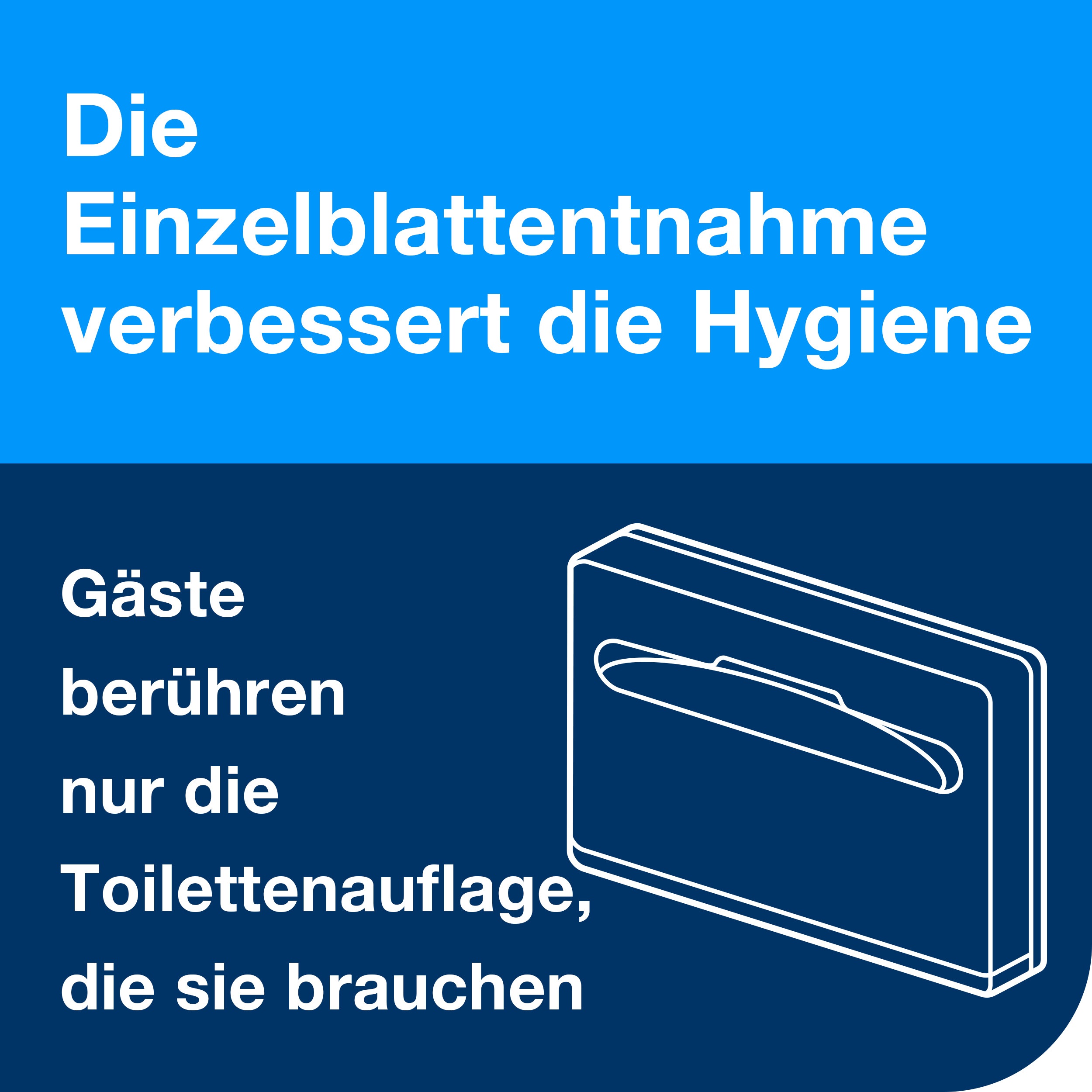 Tork Spender für Toilettensitzauflagen Weiß V1, kompaktes Design, 344080