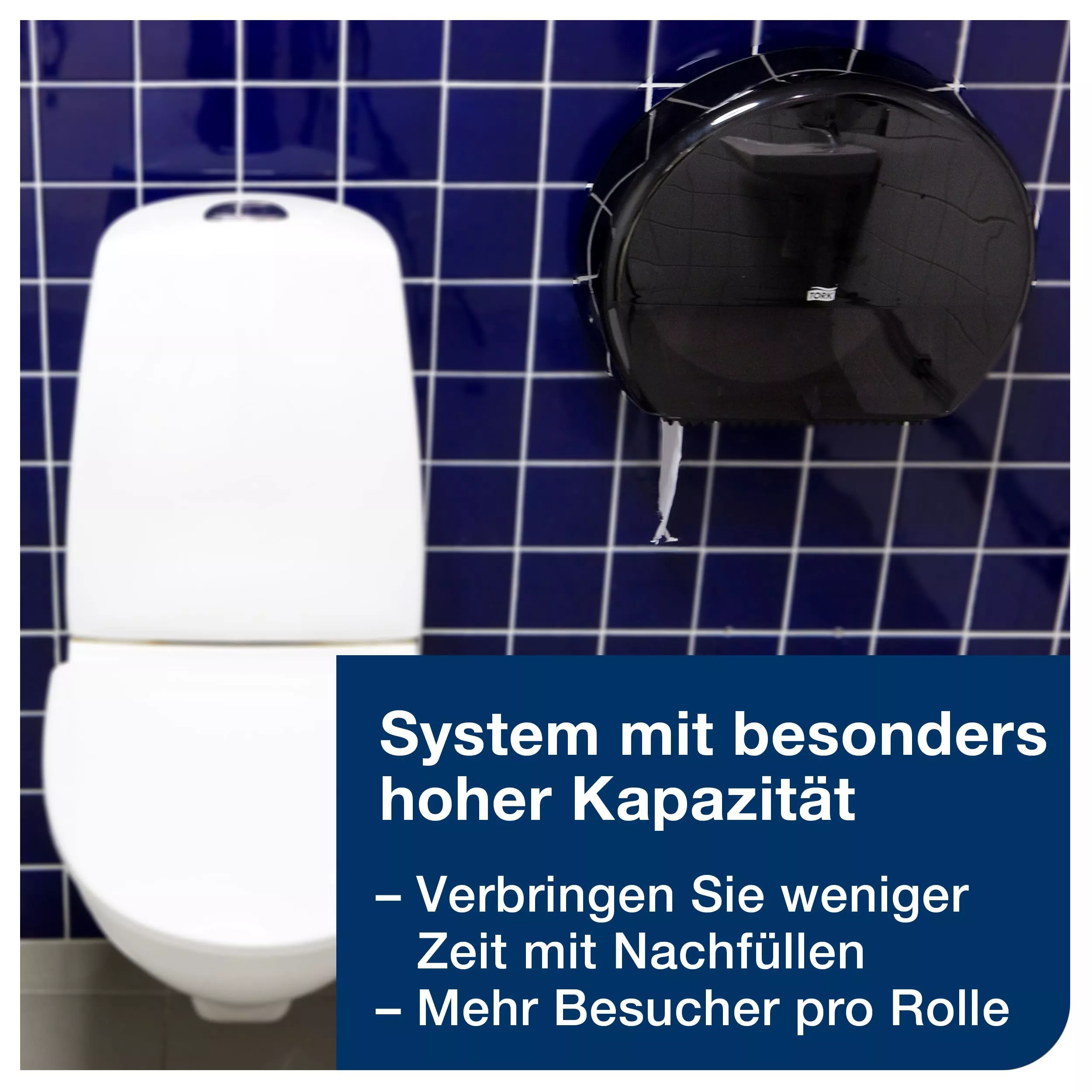Tork Spender für Jumbo Toilettenpapier Schwarz T1, Hohe Kapazität, Elevation Linie, 554008